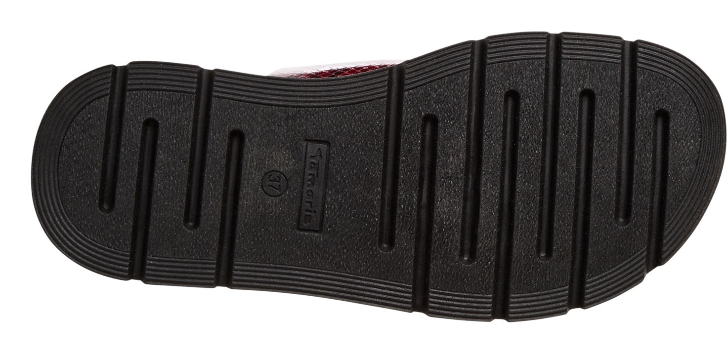 Tamaris Pantolette, Keilabsatz, Sommerschuh, Schlupfschuh, verstellbare Schnallen