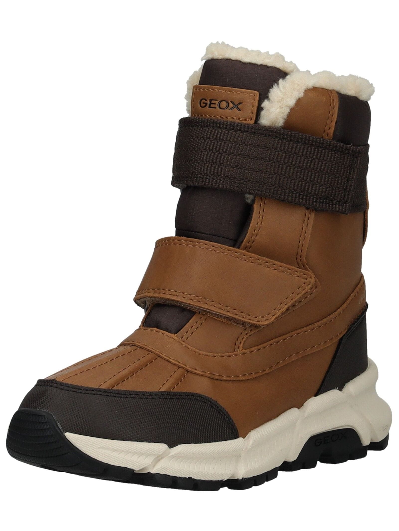 GEOX Mädchen Snowboots "Geox Stiefel Lederimitat/Textil", Gr. 36dunkelbraun, braun, Lederimitat, Textil, Schuhe