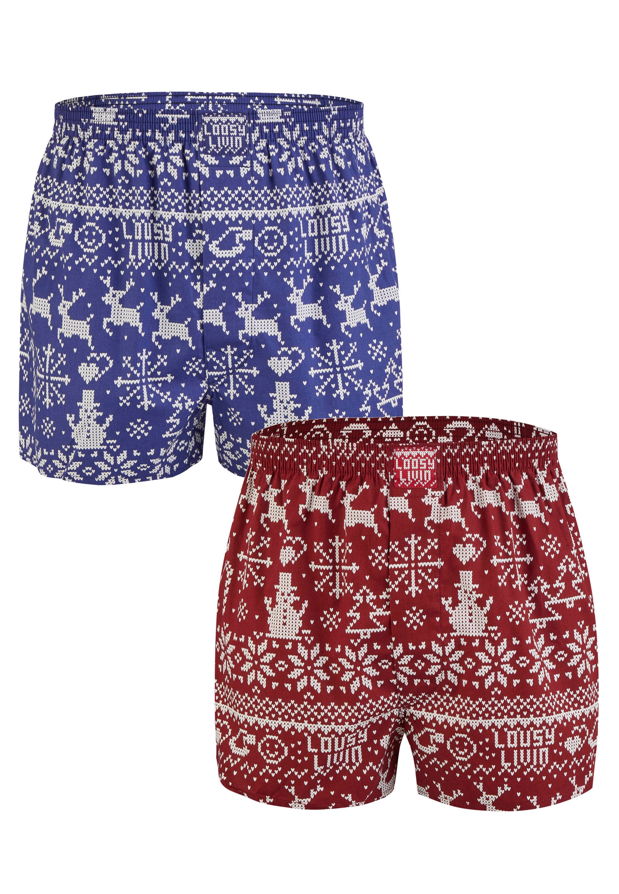 Lousy Livin Boxershorts "2Pack Scandi", Boxershorts mit buntem Design günstig online kaufen