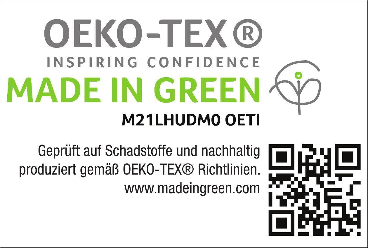 Haeussling Federkissen »GRÖNLAND Made in Green«, Füllung: neue, weiße Federn (85%) und Daunen (15%), Bezug: 100% Baumwolle, (1 St.), nachhaltiges, hochwertiges Daunenprodukt "Made in Green" zertifiziert