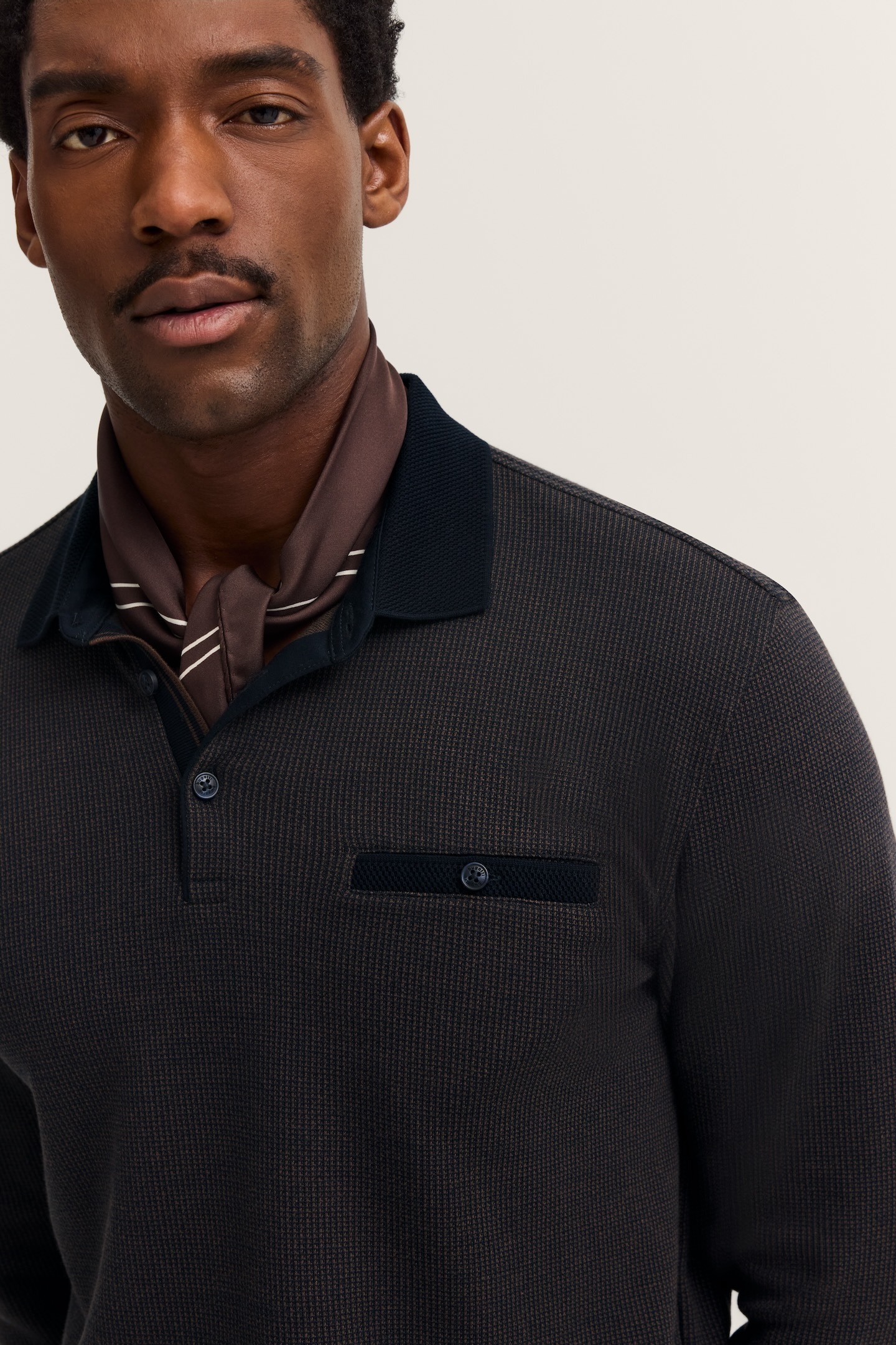bugatti Langarm-Poloshirt »Modern Fit«, mit Brusttasche