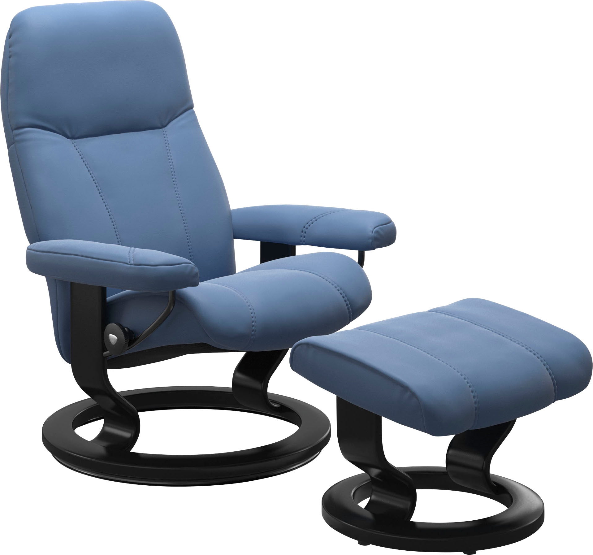 Stressless® Relaxsessel »Consul«, (Set, Relaxsessel mit Hocker), mit  Hocker, mit Classic Base, Größe S, Gestell Schwarz kaufen | BAUR