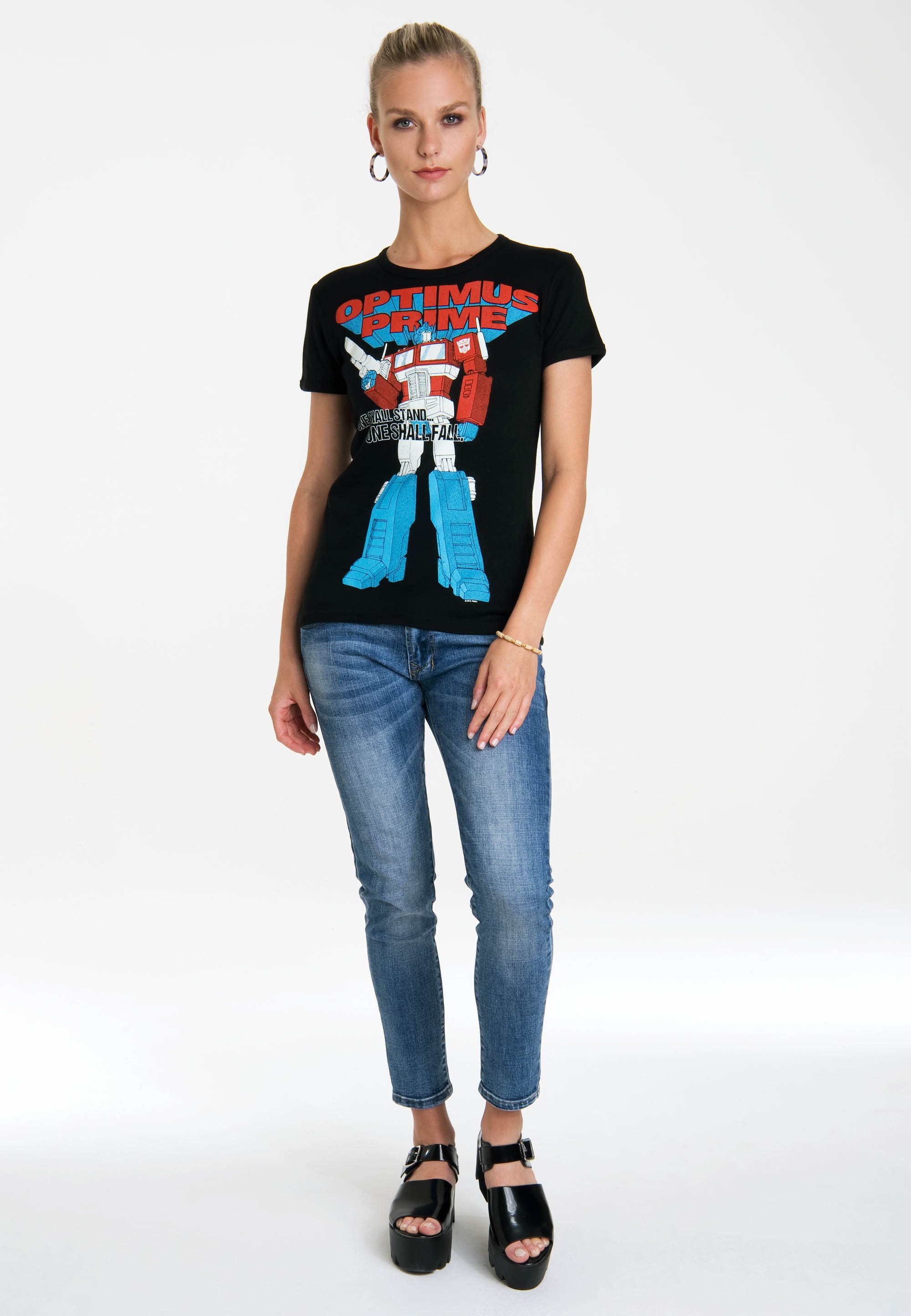 LOGOSHIRT T-Shirt »Optimus Prime - One Shall Stand«, mit lizenziertem Originaldesign