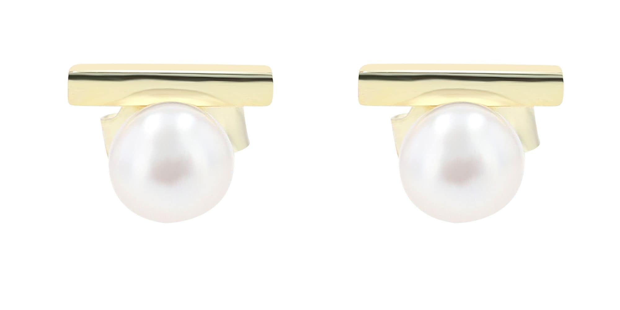 Adelia´s Paar Ohrhänger "Ohrringe – Ohrstecker aus 925 Silber mit Perle" Perfekt als Geschenk zum Valentinstag