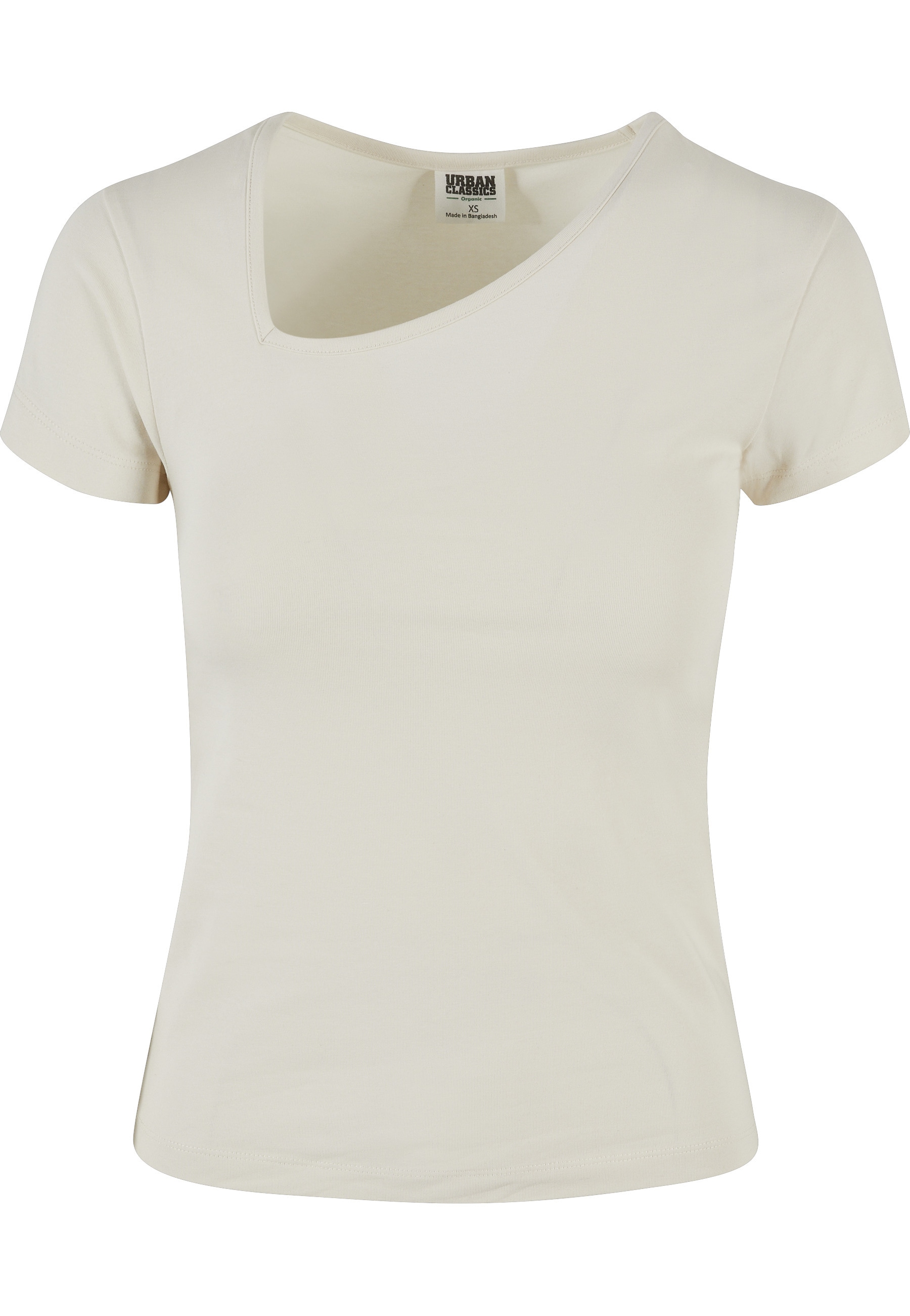 URBAN CLASSICS T-Shirt »Urban Classics Damen Ladies Organic Asymmetric Neckline Tee« 1 Stk.
