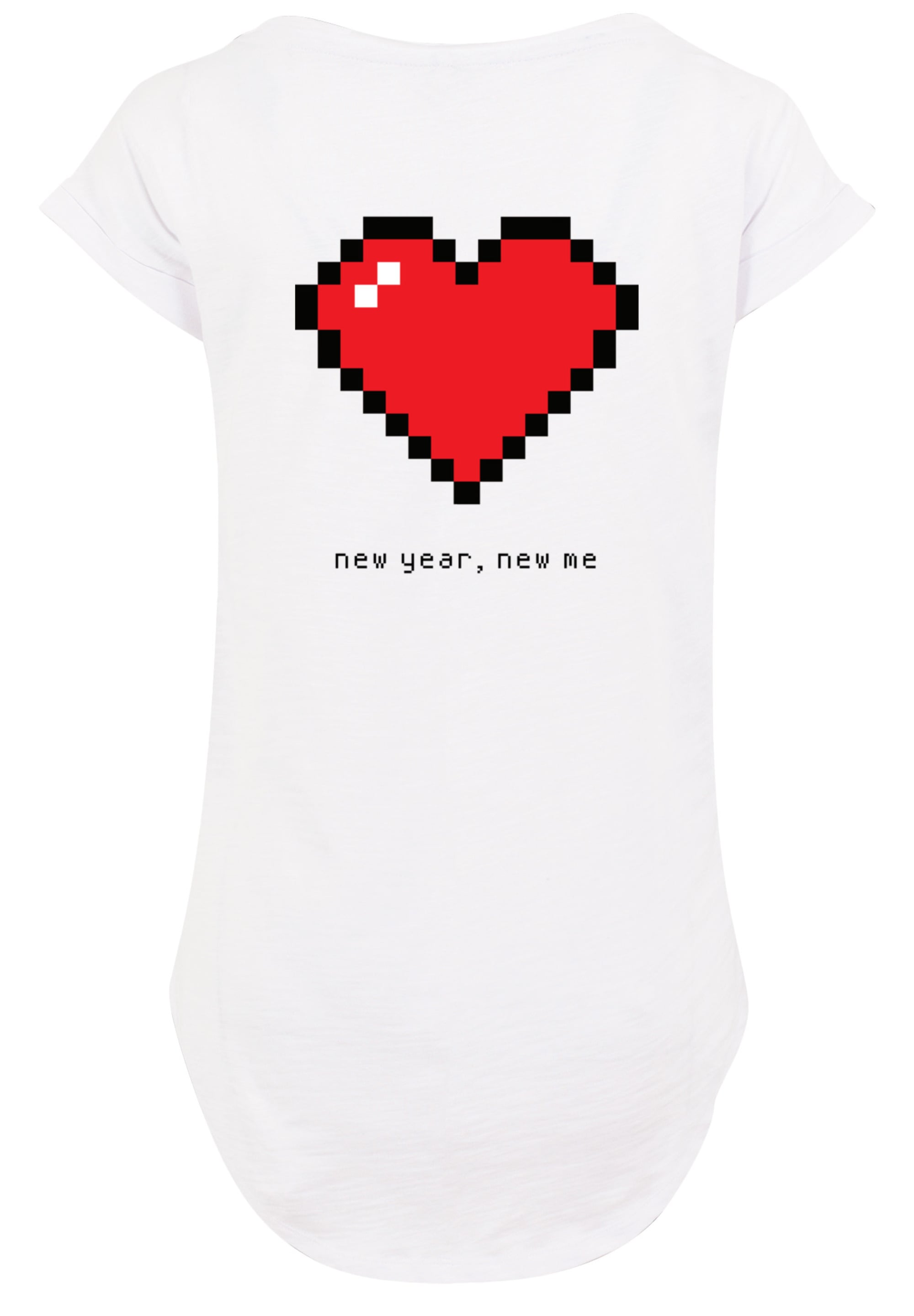 F4NT4STIC T-Shirt "Pixel Herz Happy New Year Silvester", Print günstig online kaufen