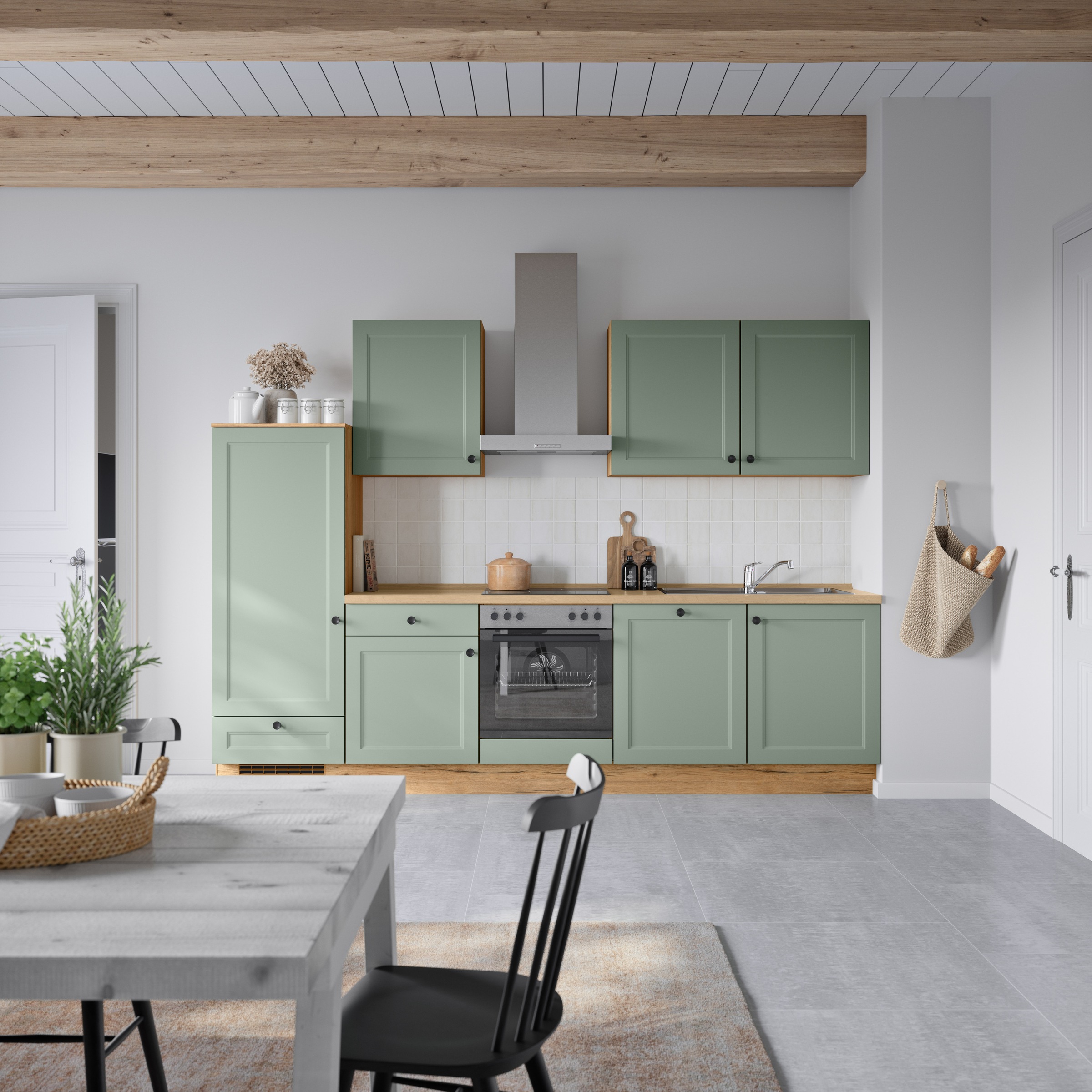 nobilia® Küchenzeile »"Cascada I"«, vormontiert, Ausrichtung wählbar, Breite 300 cm, wahlw. mit E-Geräten