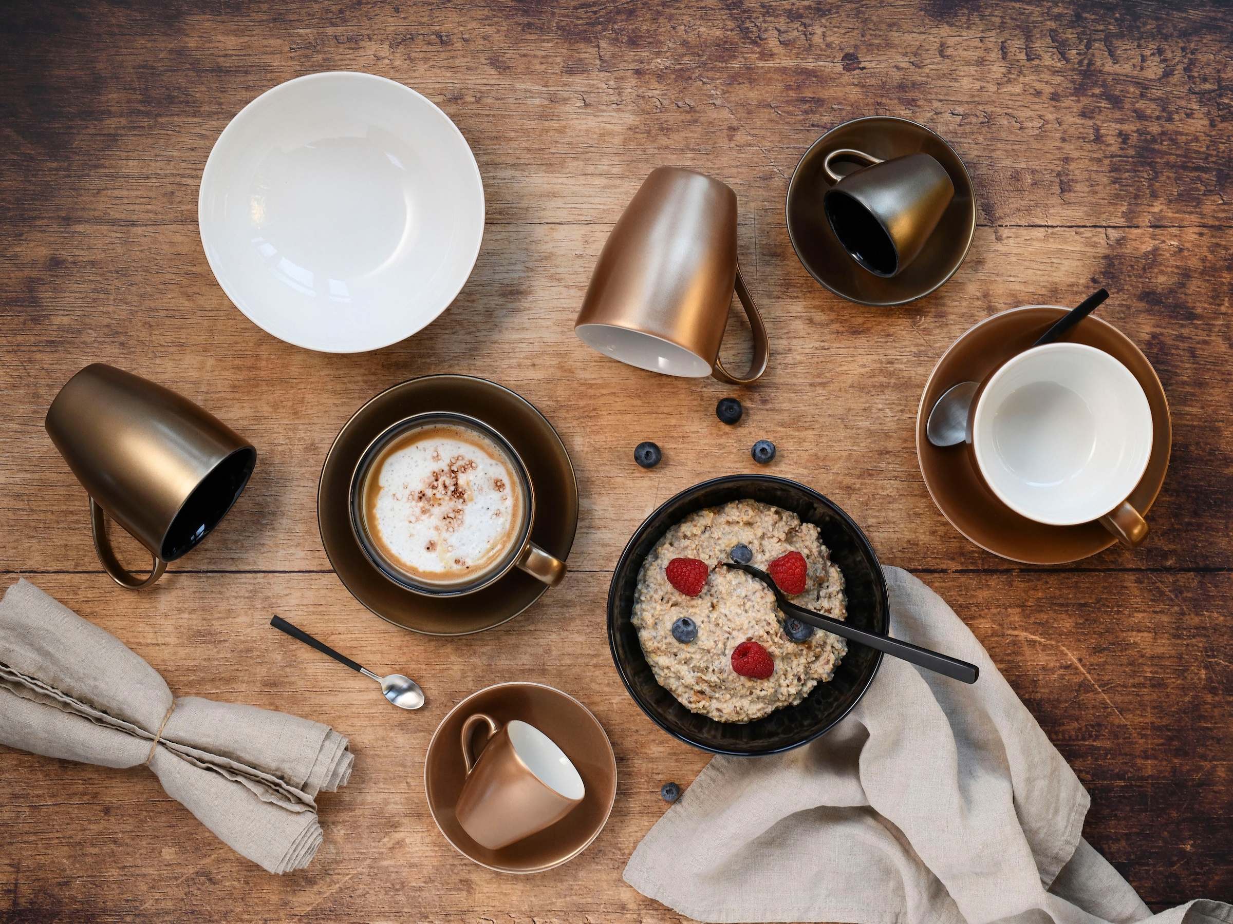 CreaTable Espressotasse »Golden Days« 4-teilig, inkl. Untertasse