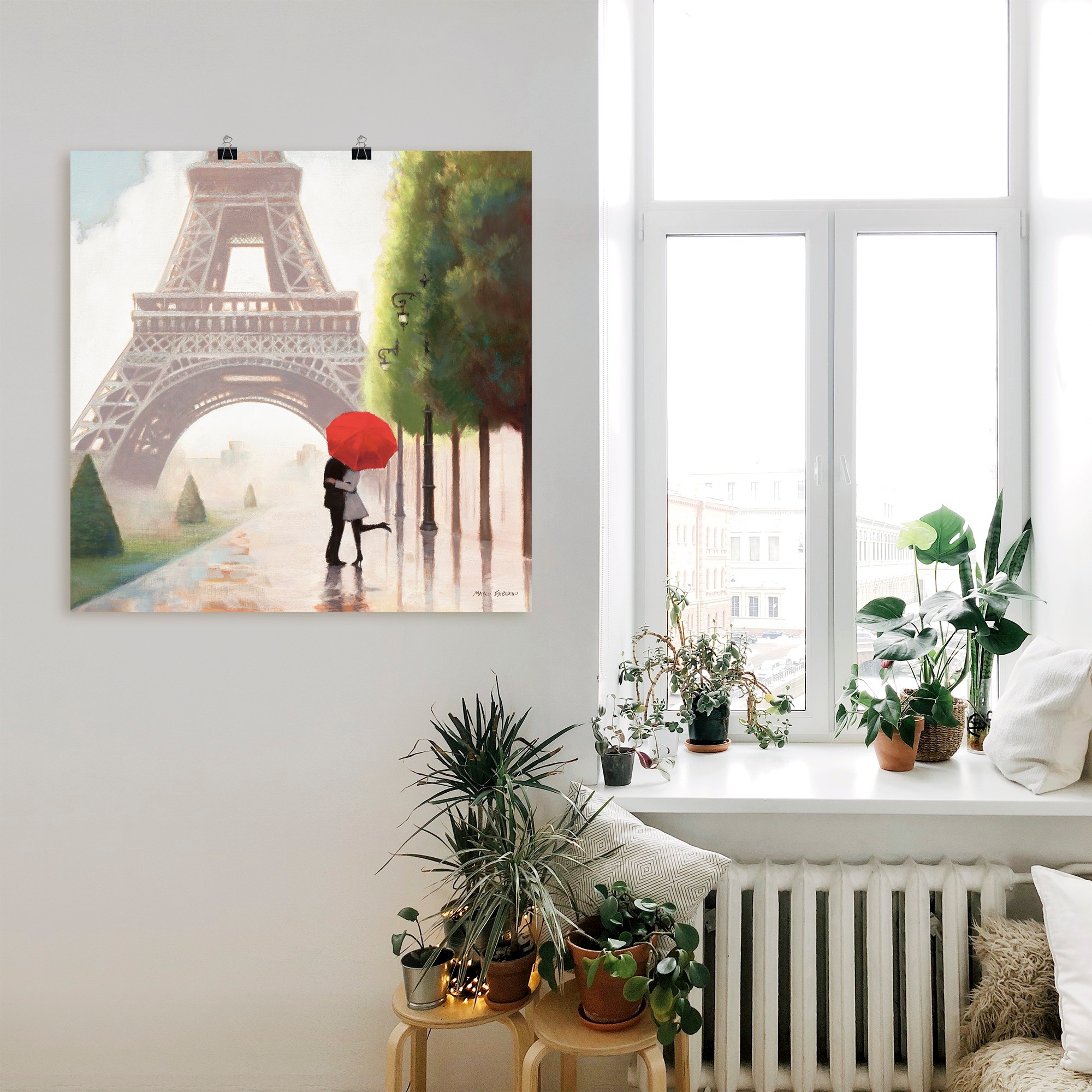 Artland Wandbild "Paris Romanze II", Gebäude, (1 St.), als Leinwandbild, Po günstig online kaufen