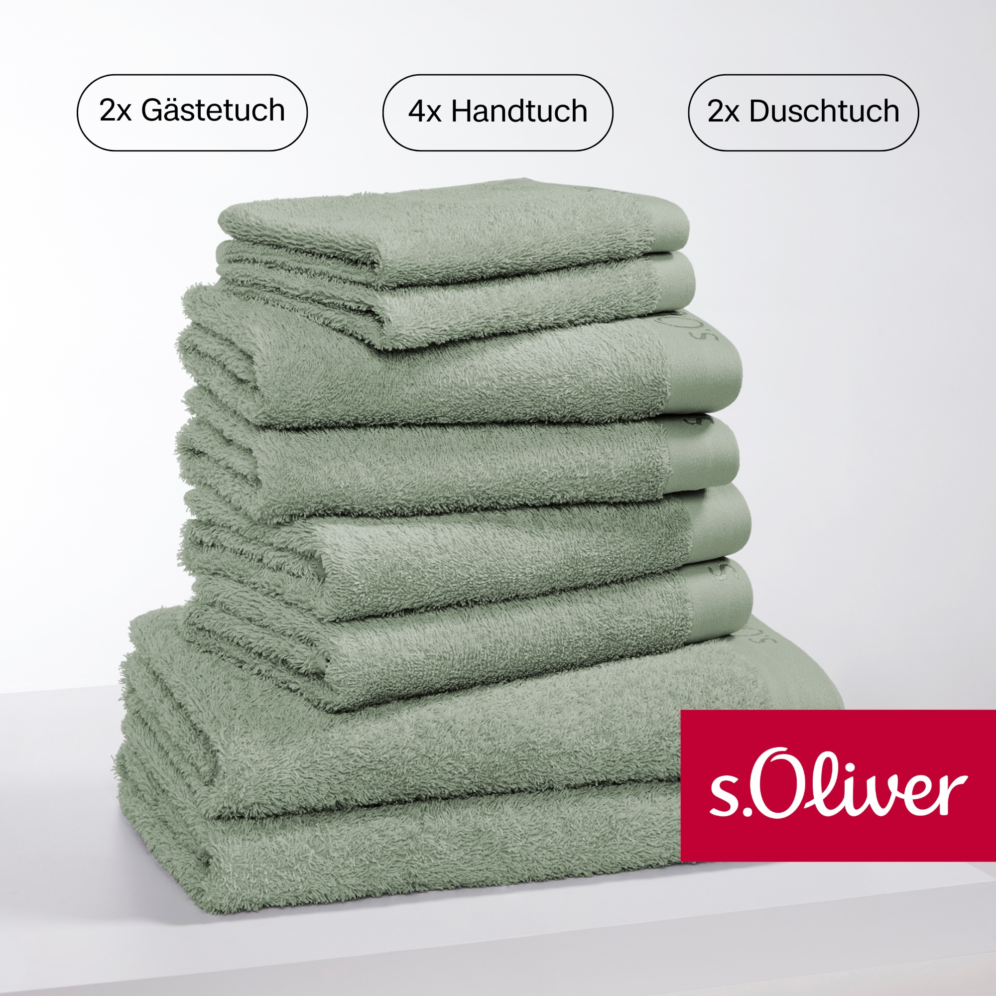 s.Oliver Handtuch Set "s.Oliver, Premium Qualität, 600 gr/m²" Set 8 Walkfro günstig online kaufen