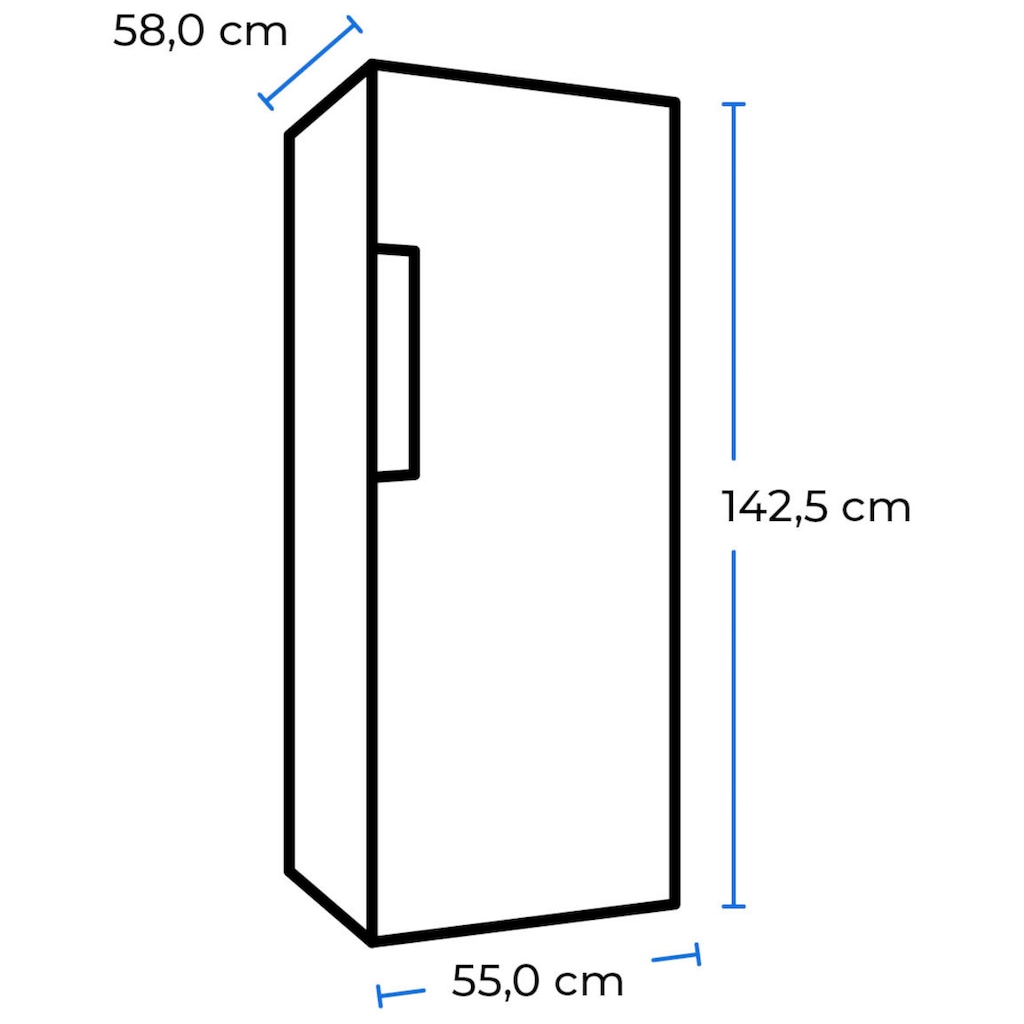 exquisit Gefrierschrank »GS235-H-040E«, 142,5 cm hoch, 55 cm breit