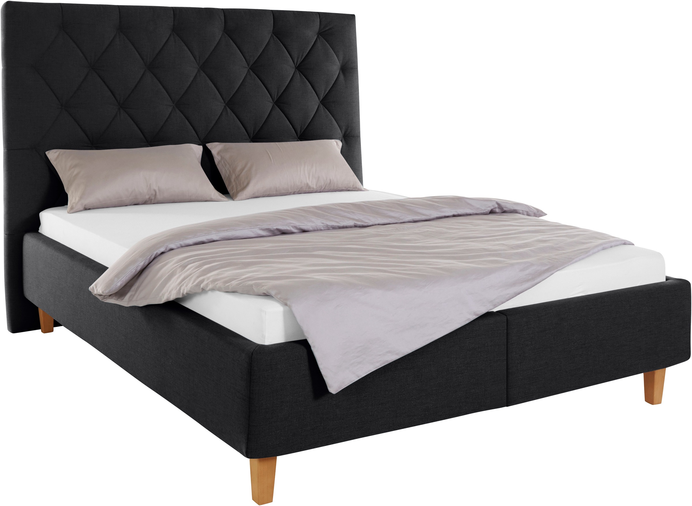 Home affaire Polsterbett "Sunley 140", Kreuzsteppung, Kopfteilhöhe 142 cm, günstig online kaufen