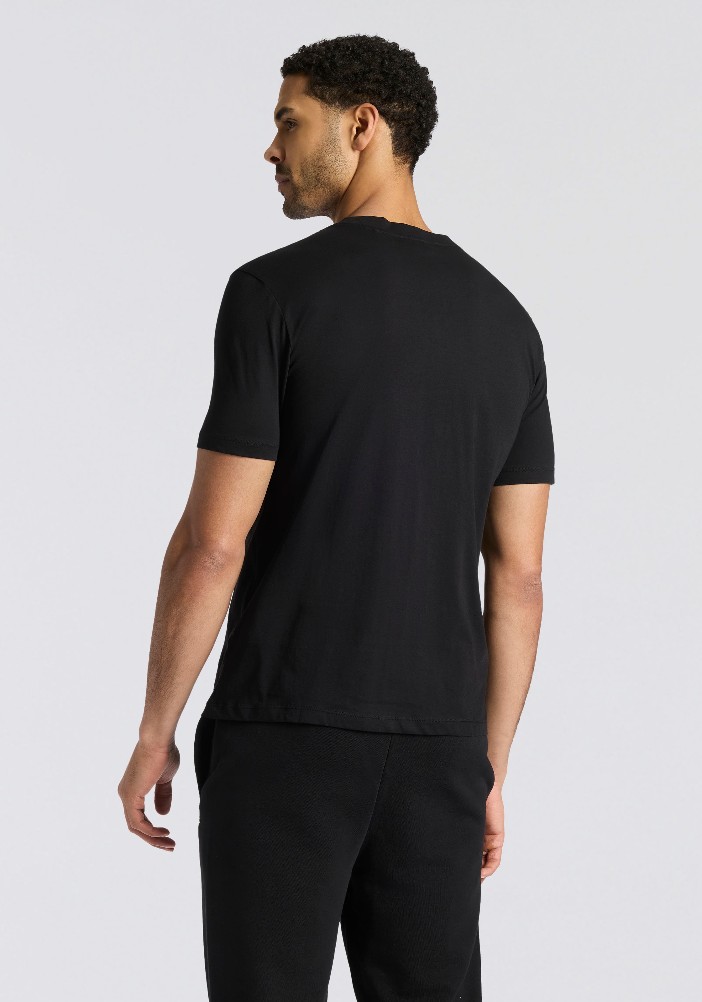 HUGO pour homme. 50466158 T-shirt Dero noir (L), Casuel, Coton, Manche courte, Durable 5