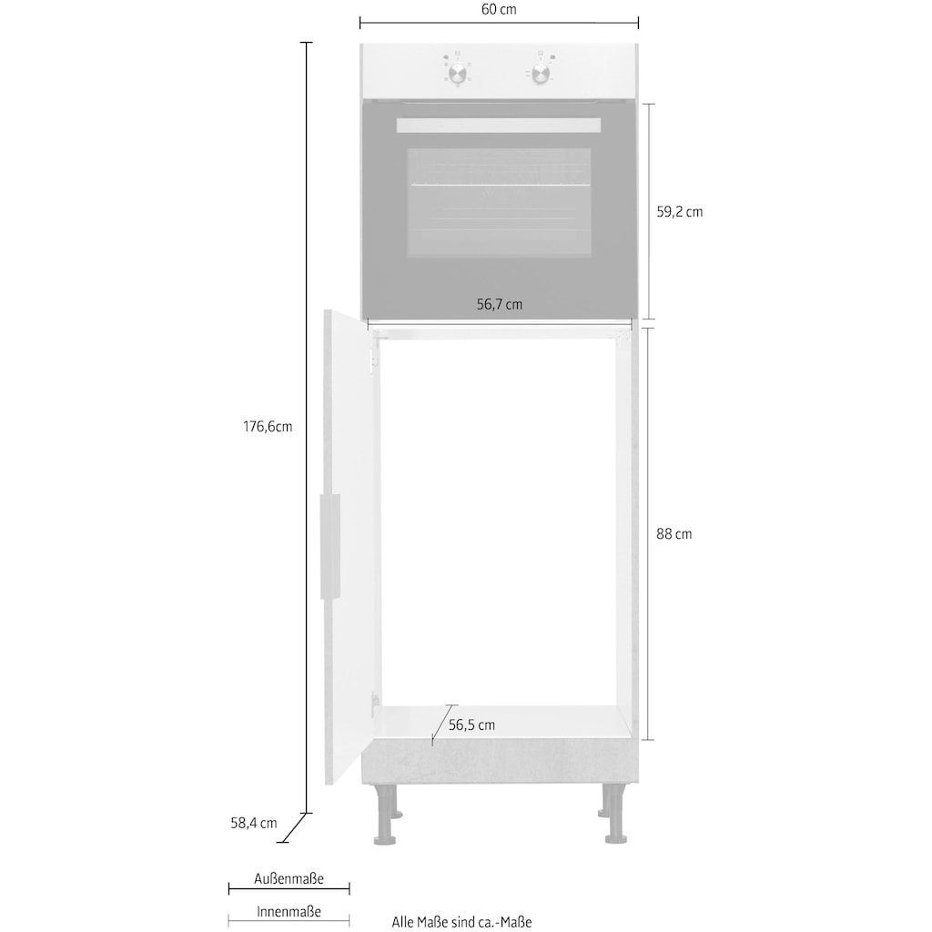 OPTIFIT Backofen/Kühlumbauschrank »Tara«