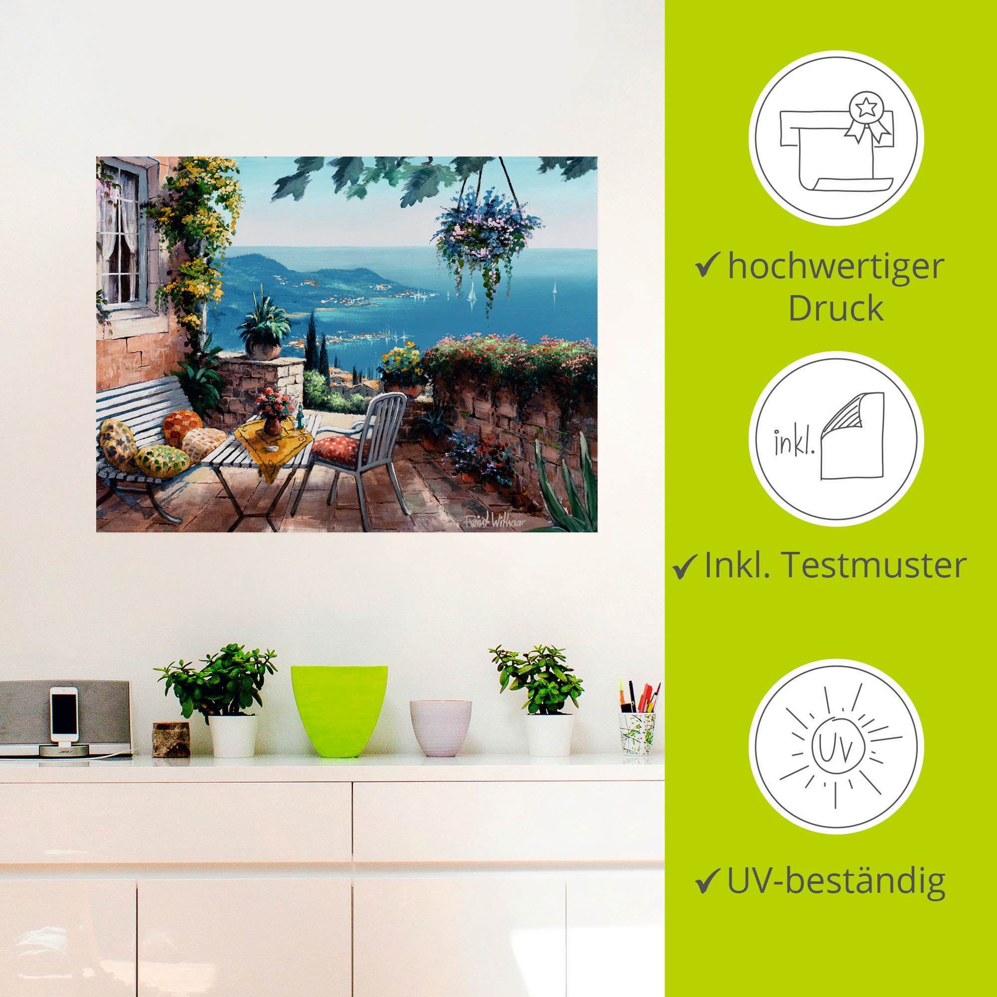 Artland Wandbild »Zeiten der Ruhe«, Garten, (1 St.), als Leinwandbild, Poster, Wandaufkleber in verschied. Größen