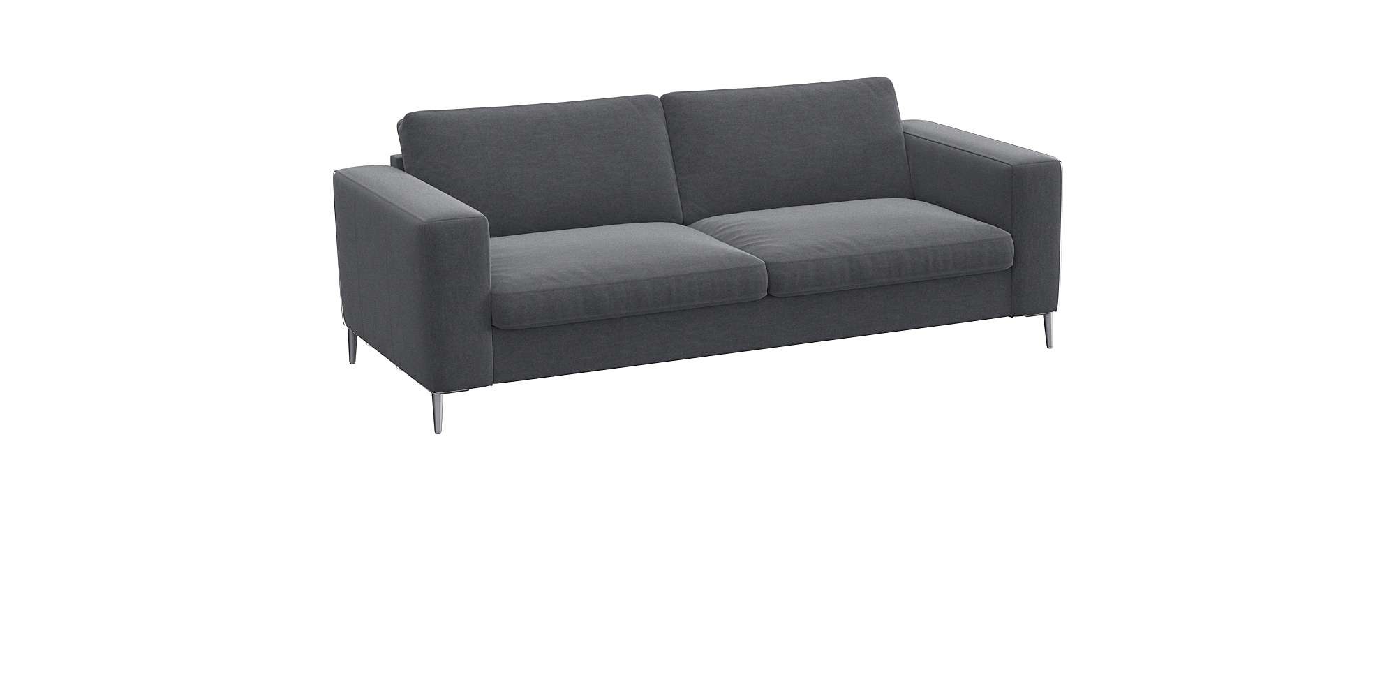 FLEXLUX 2,5-Sitzer »Fiore, super Sitzkomfort durch Kaltschaum im Sitz,«, breite Armlehnen, Füße Alu
