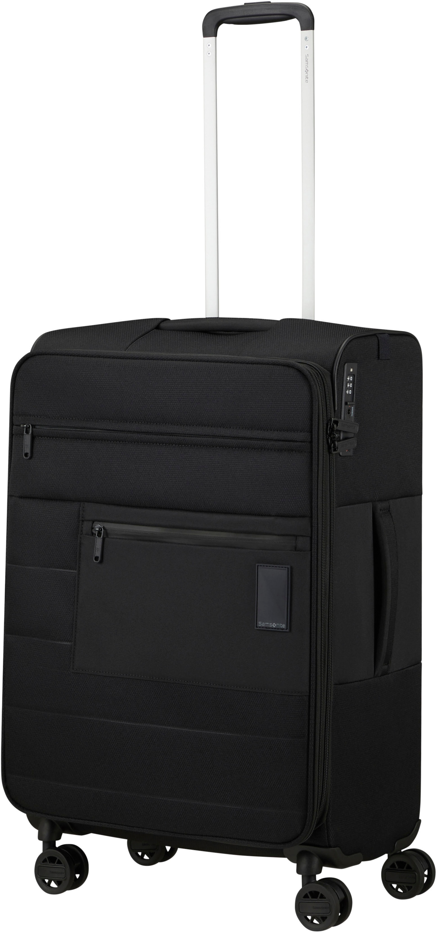 Samsonite Weichgepäck-Trolley »VAYCAY, black, 66 cm«, 4 St. Rollen, Reisekoffer Trolley Aufgabegepäck TSA-Zahlenschloss Volumenerweiterung