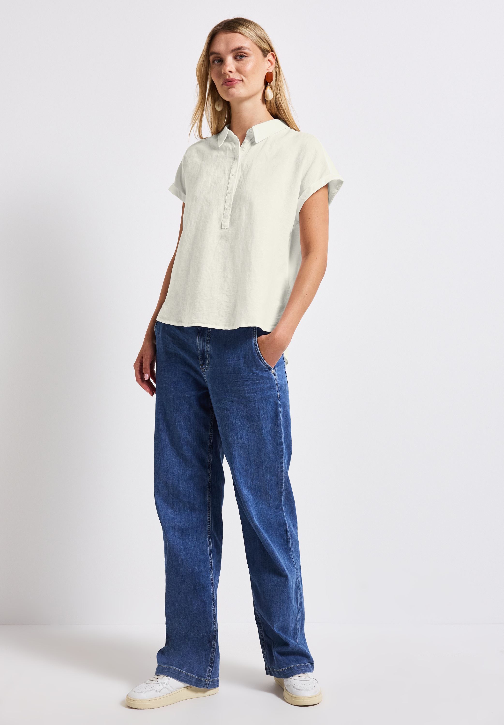 Thumbnail - STREET ONE Hemdbluse mit Seitlichen Einschlitzen am Saum