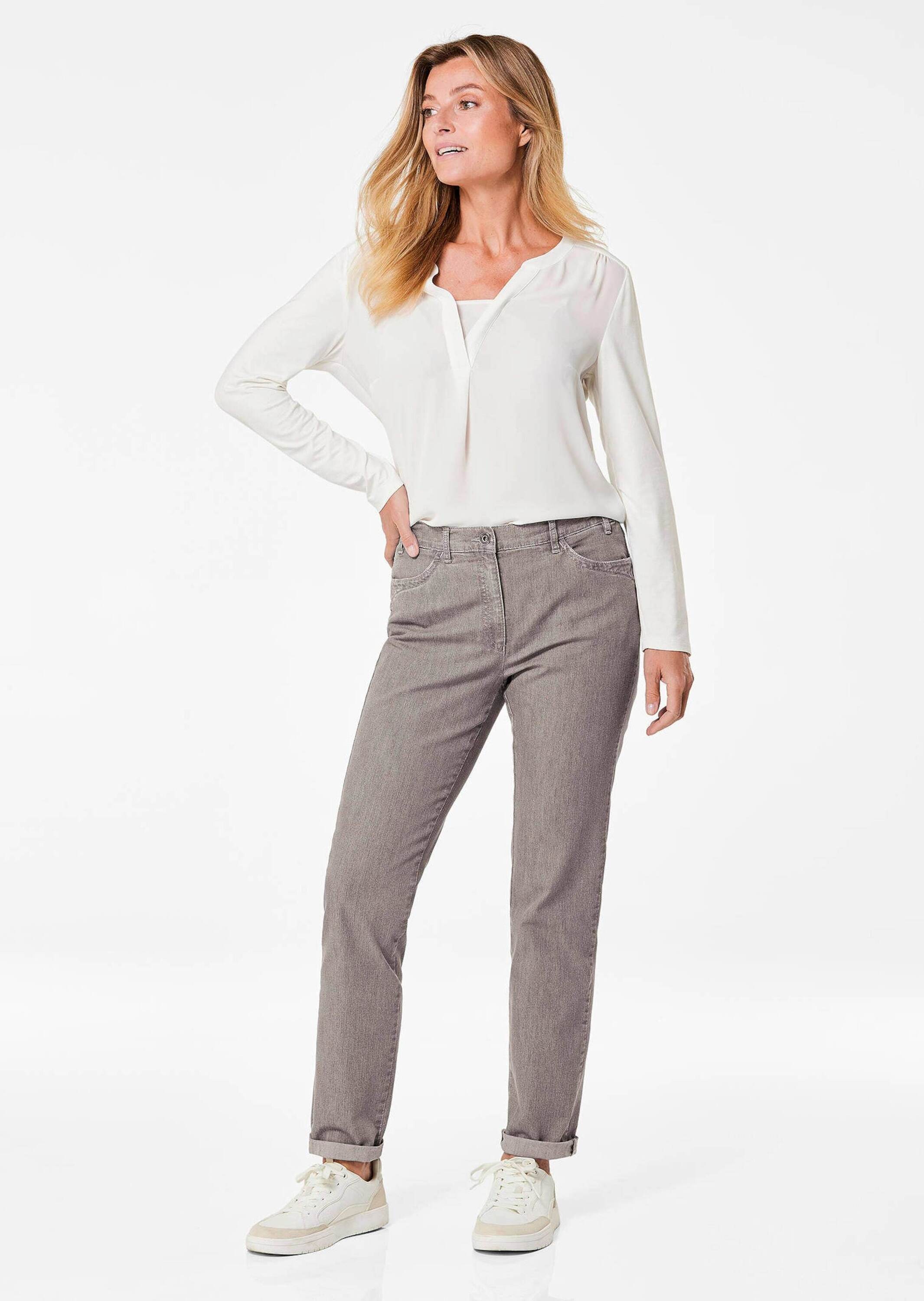 Thumbnail - GOLDNER Stretch-Jeans "Jeans LOUISA mit Stickerei"