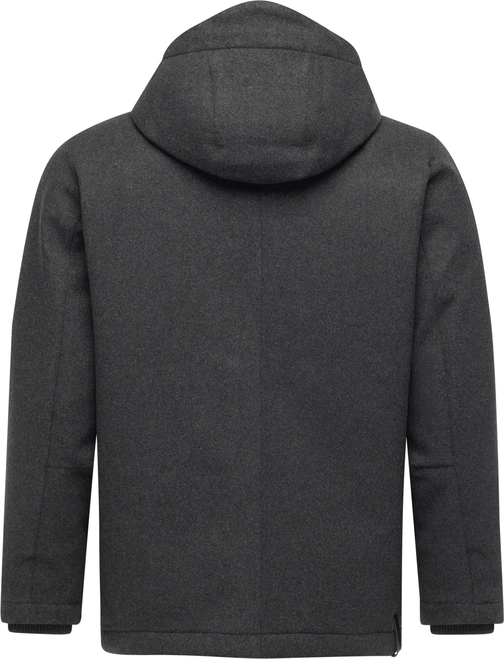 Ragwear Outdoorjacke »Mr Them Felt YOUMODO« mit Kapuze Warmer Herren Wollmantel mit großen Pattentaschen