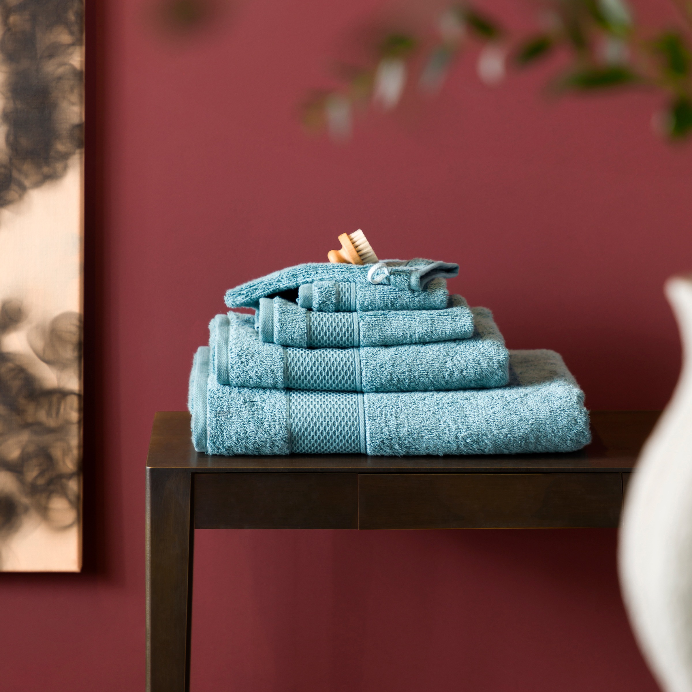 Möve Handtuch »Pure Luxury«, (1 St.), Handtuch mit Mesh-Bordüre, 100% Ägyptischer Baumwolle