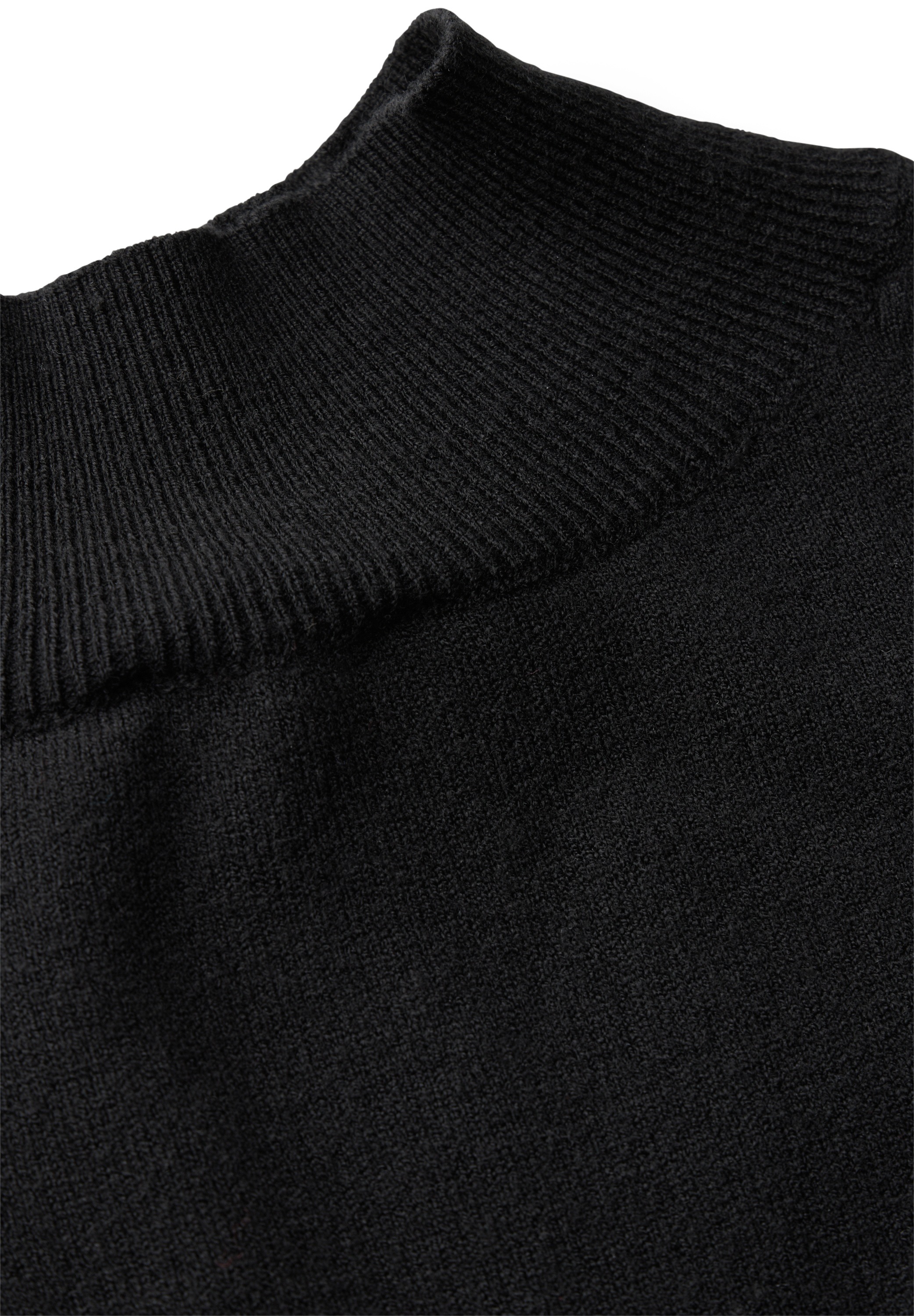 STREET ONE Stehkragenpullover, im angenehmen Materialmix
