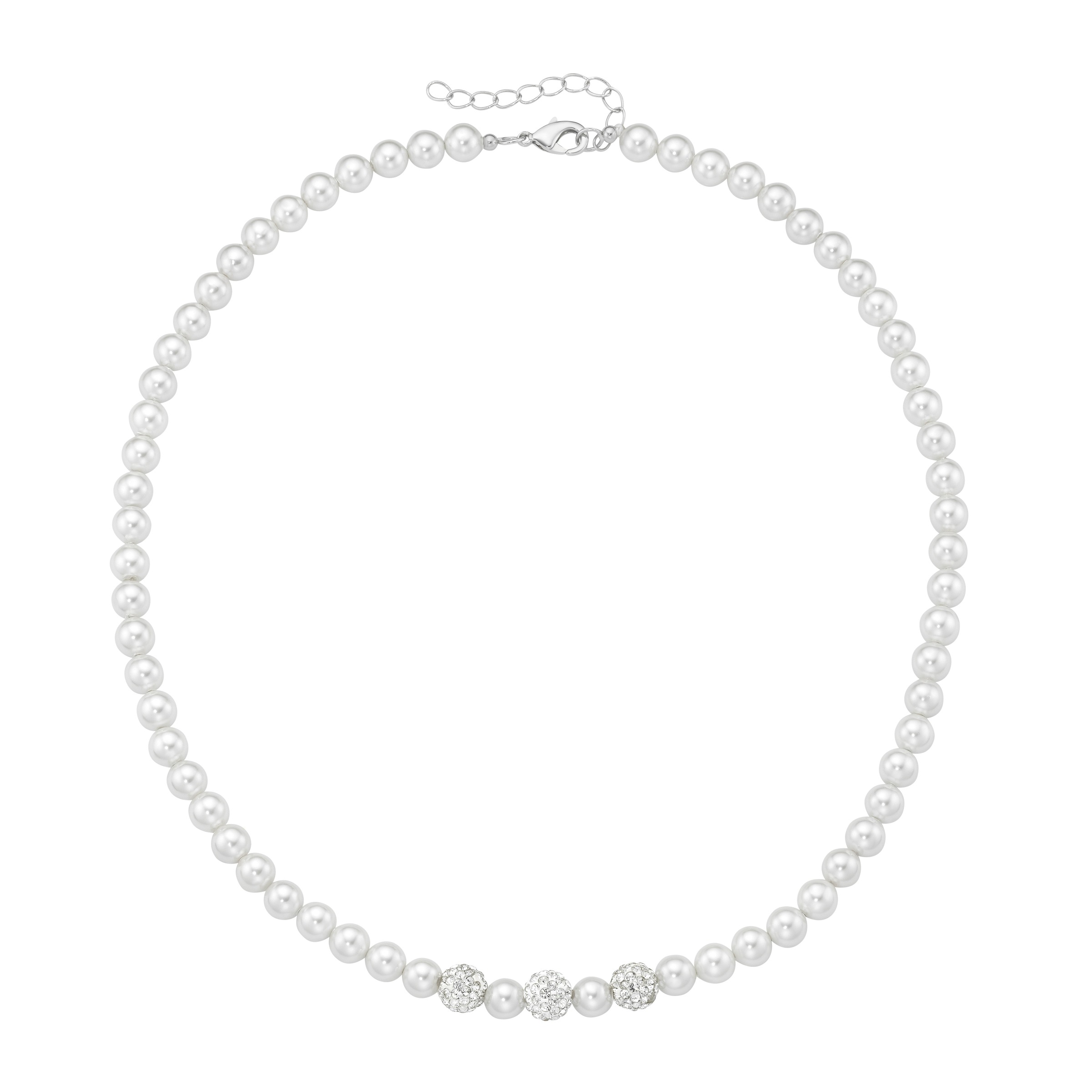 Firetti Schmuckset »Multipack Schmuck Geschenk Perlenkette Perlenarmband Perlenohrhaken« (Set, 4 tlg.)  mit Muschelkernperlen und Kristallsteinen