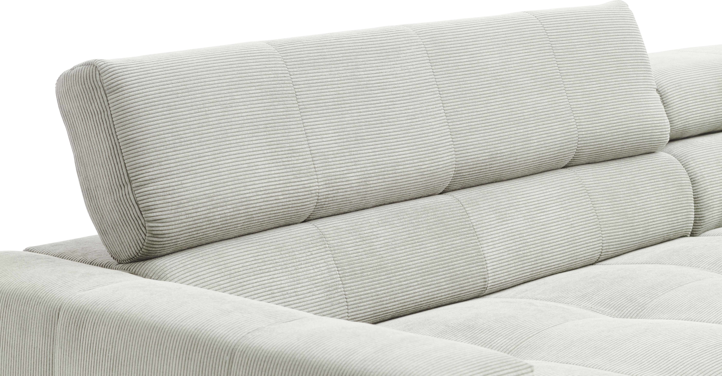 Places of Style Ecksofa »Cleveland, L-Form, incl. Kopfteilverstellung, Breite 276 cm«, wahlweise elektrischer Sitzvorzug