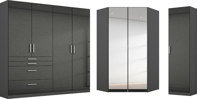 rauch Schrank-Set "Kleiderschrank Schrank Garderobe Garderobenschrank Eckschrank HOMBURG" Set