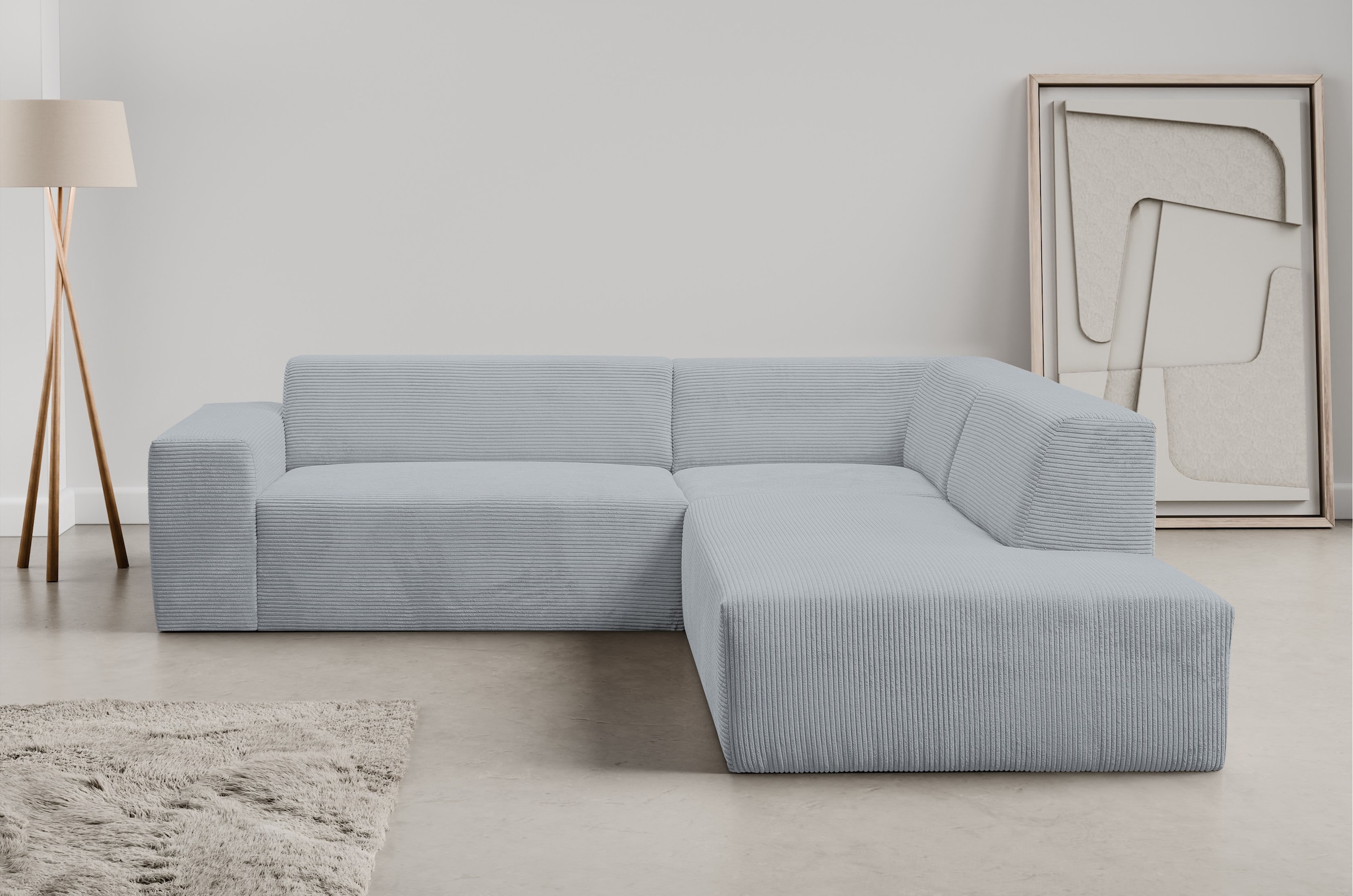 WERK2 Ecksofa "Zeus-M, tolles Sofa mit schönen Details, L-Form", Curvy Tren günstig online kaufen