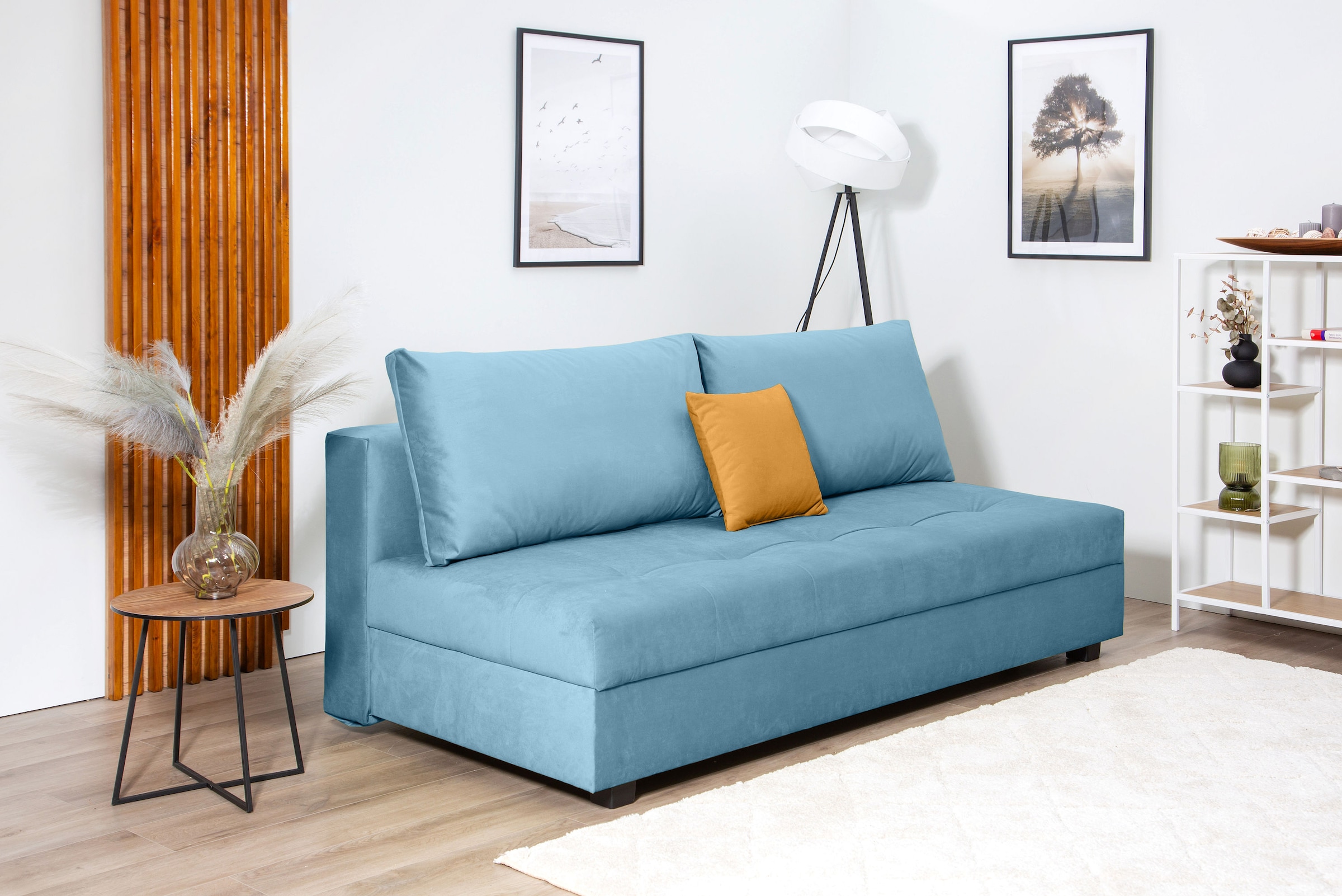 COLLECTION AB Schlafsofa »DARIA inklusive Schlafunktion und Bettkasten«, Schlafsofa,Bettfunktion,Bettkasten,inklusive Rückenkissen,Federkern