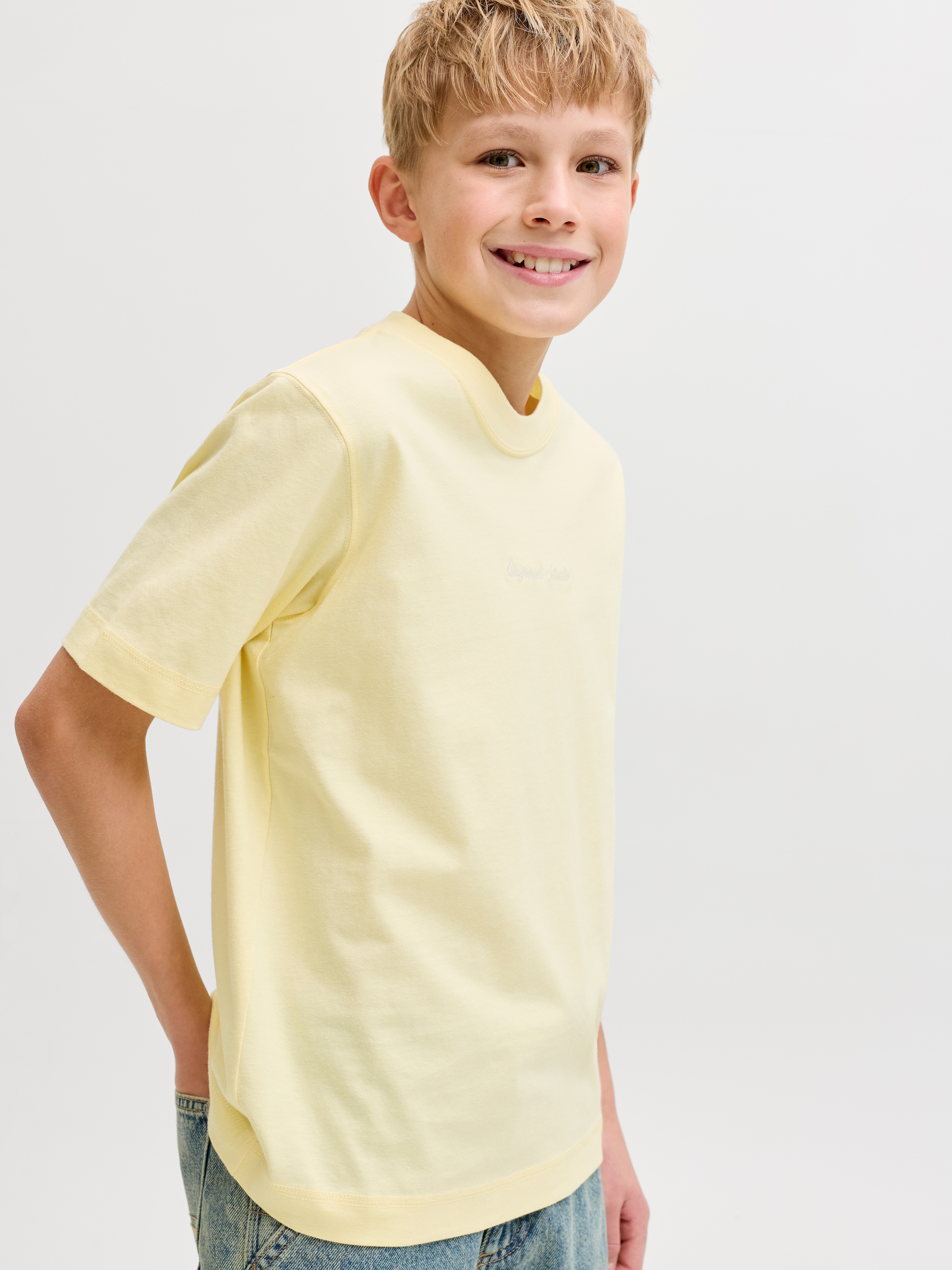 Jack & Jones Junior T-Shirt »JORNORREBRO EMB TEE SS CN NOOS JNR« Baumwolle, relaxed fit, Kurzarm