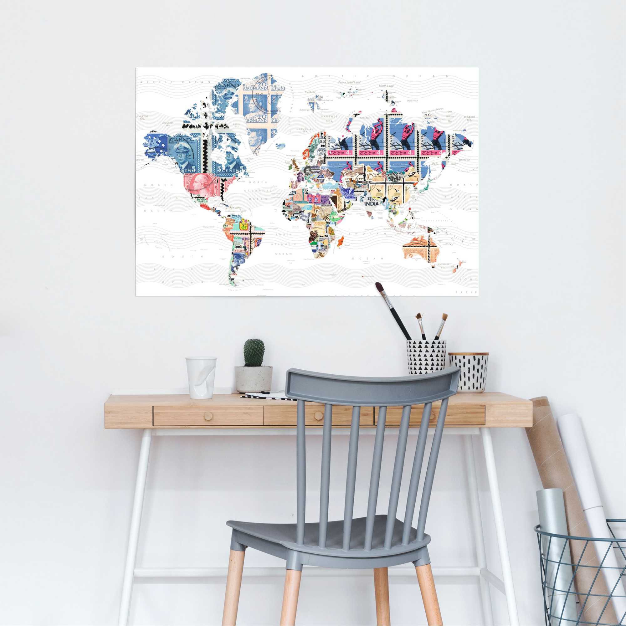 Reinders Poster "Welt der Briefmarken", (1 St.) günstig online kaufen