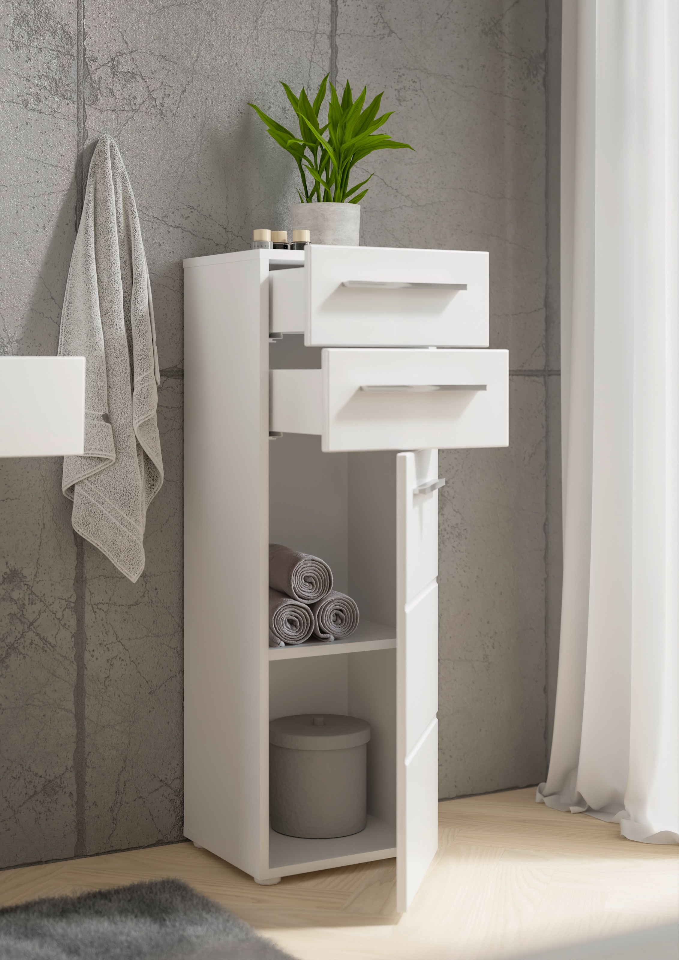 BASIC by Balculina Midischrank »Mandi« 1 Stk. tlg. Breite 34cm, hochglanz Front