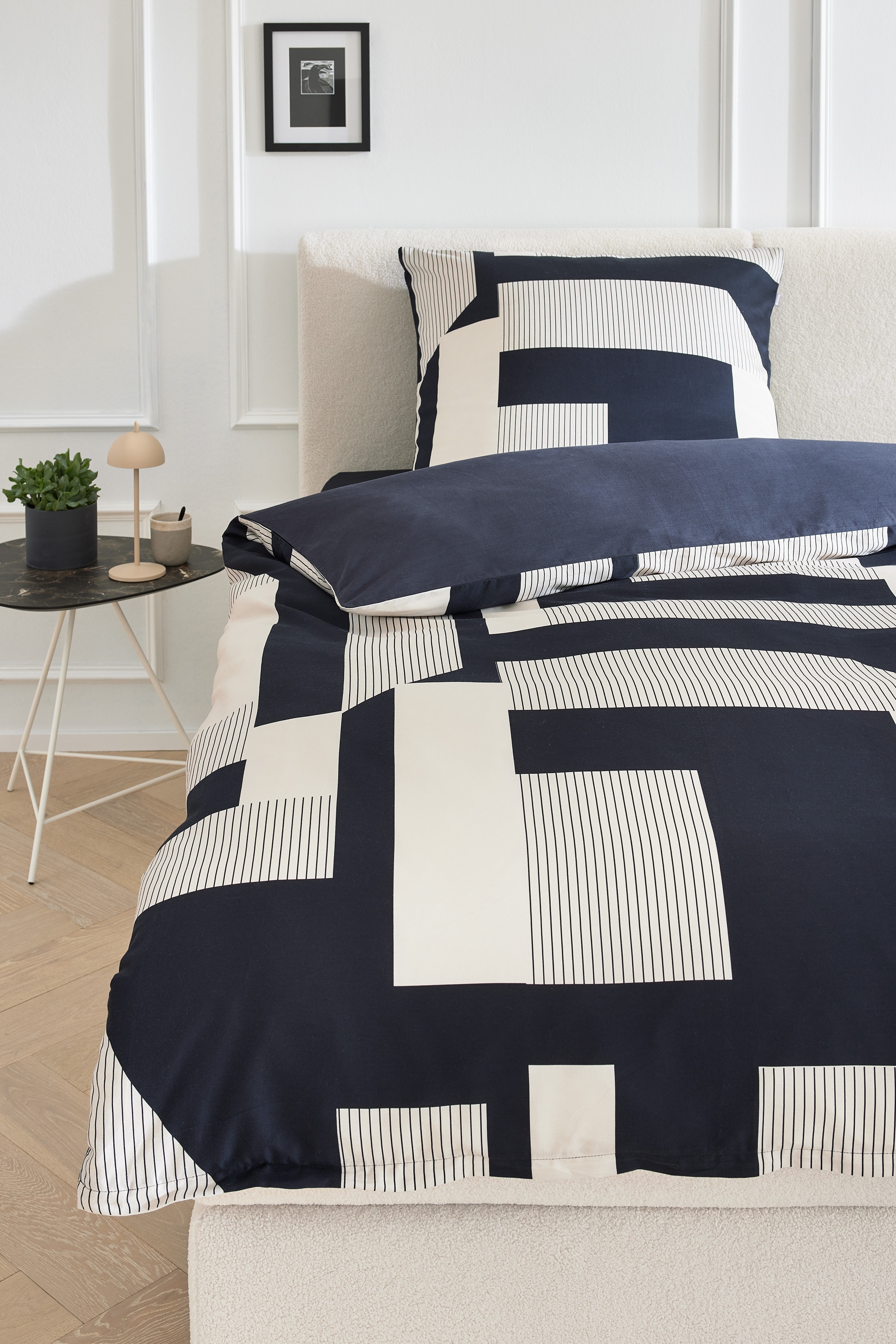 Musterring Wendebettwäsche "Slow" 2 Stk. aus reiner Baumwolle günstig online kaufen