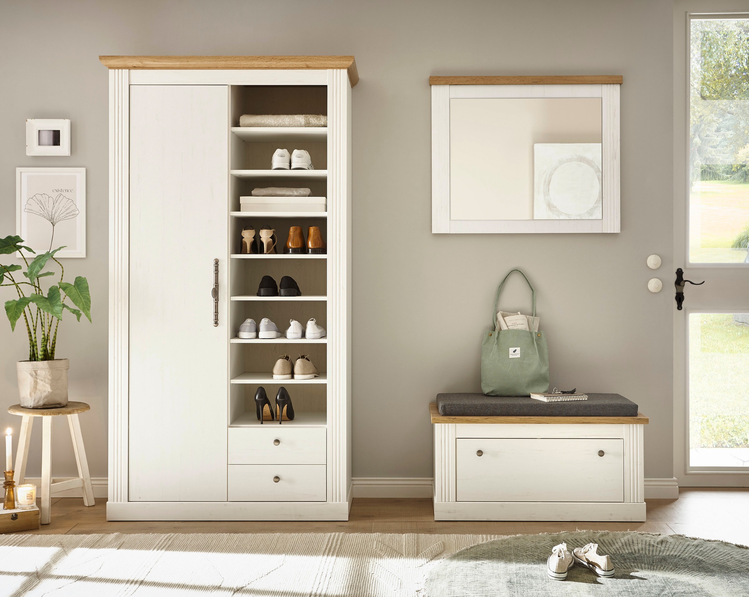 Home affaire Garderoben-Set "WESTMINSTER BESTSELLER" Schuhbank, Spiegel, Ga günstig online kaufen