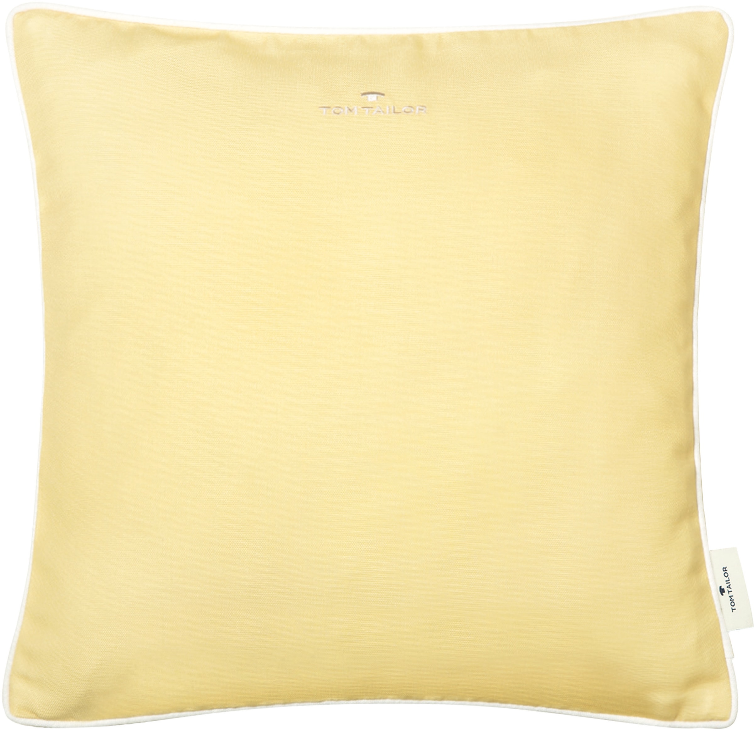 TOM TAILOR HOME "Dove Signature" mit Paspel, Kissenhülle ohne Füllung, 1 Stück