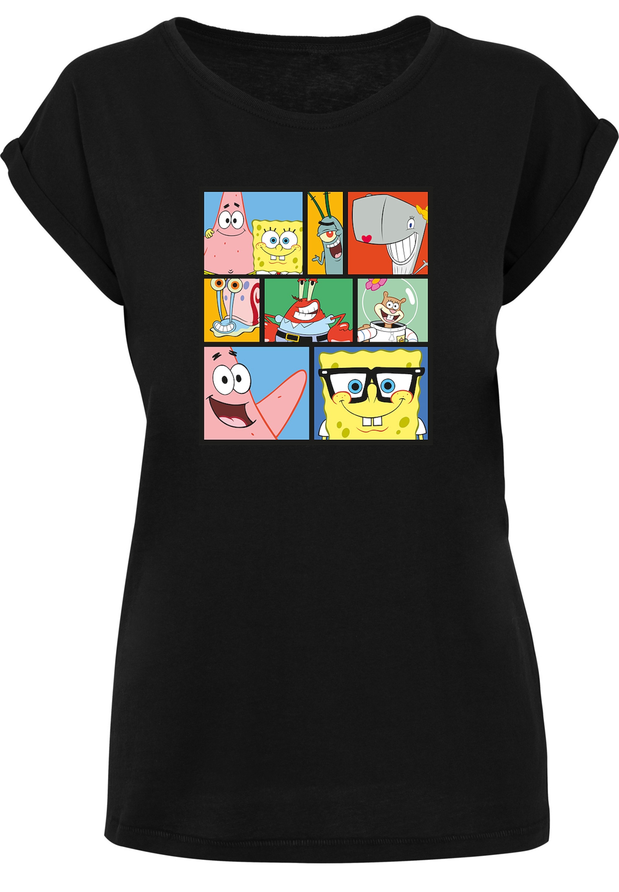 F4NT4STIC T-Shirt »'Spongebob Schwammkopf Collage'«, Print