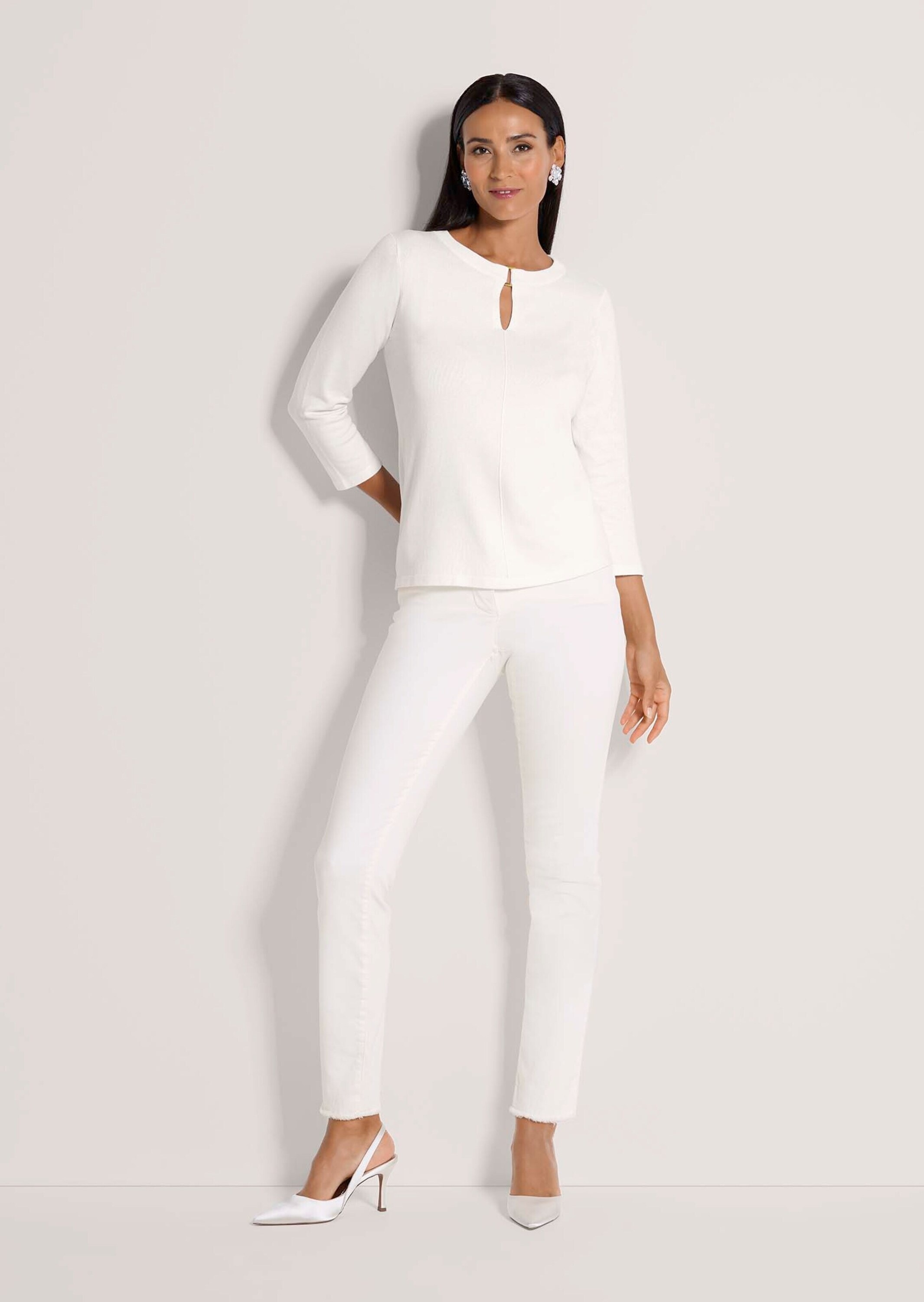 MADELEINE Longpullover "Feinstrickpullover Basicpullover mit Dekoelement" D günstig online kaufen