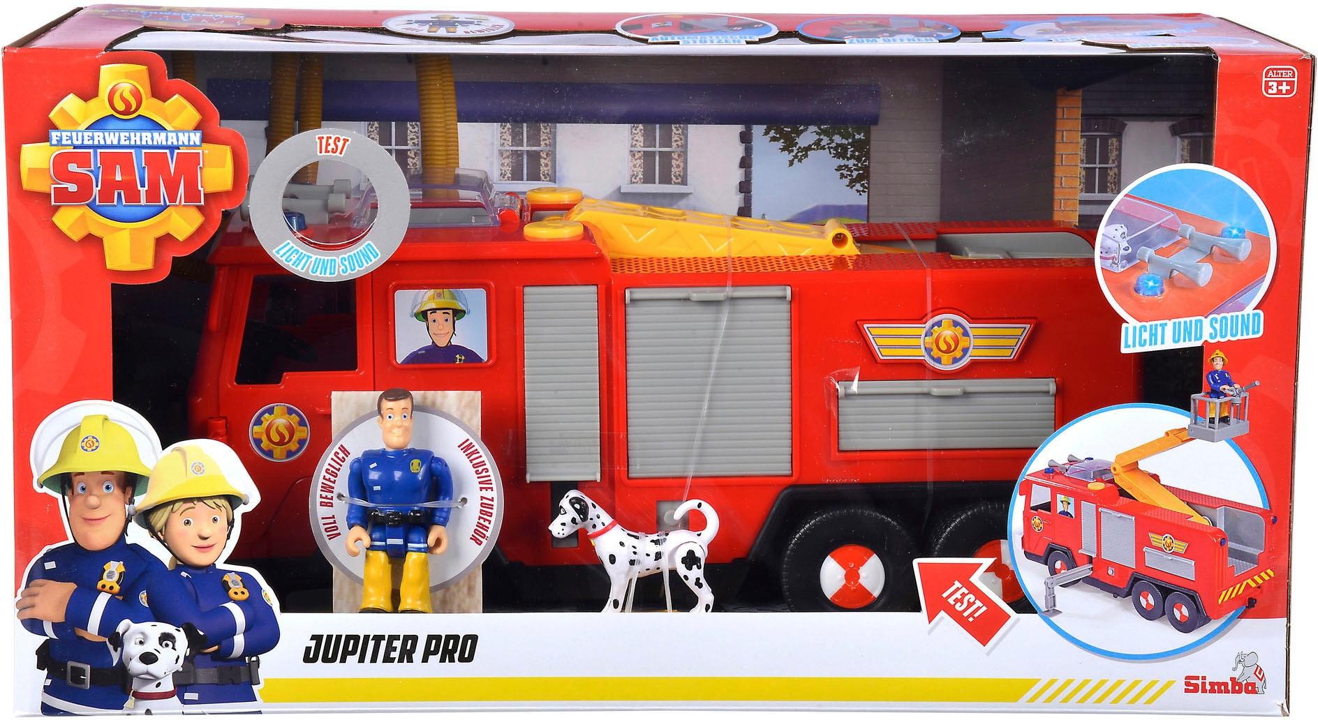 SIMBA Spielzeug-Feuerwehr »Feuerwehrmann Sam, Jupiter Pro«, mit Licht- und Soundeffekten