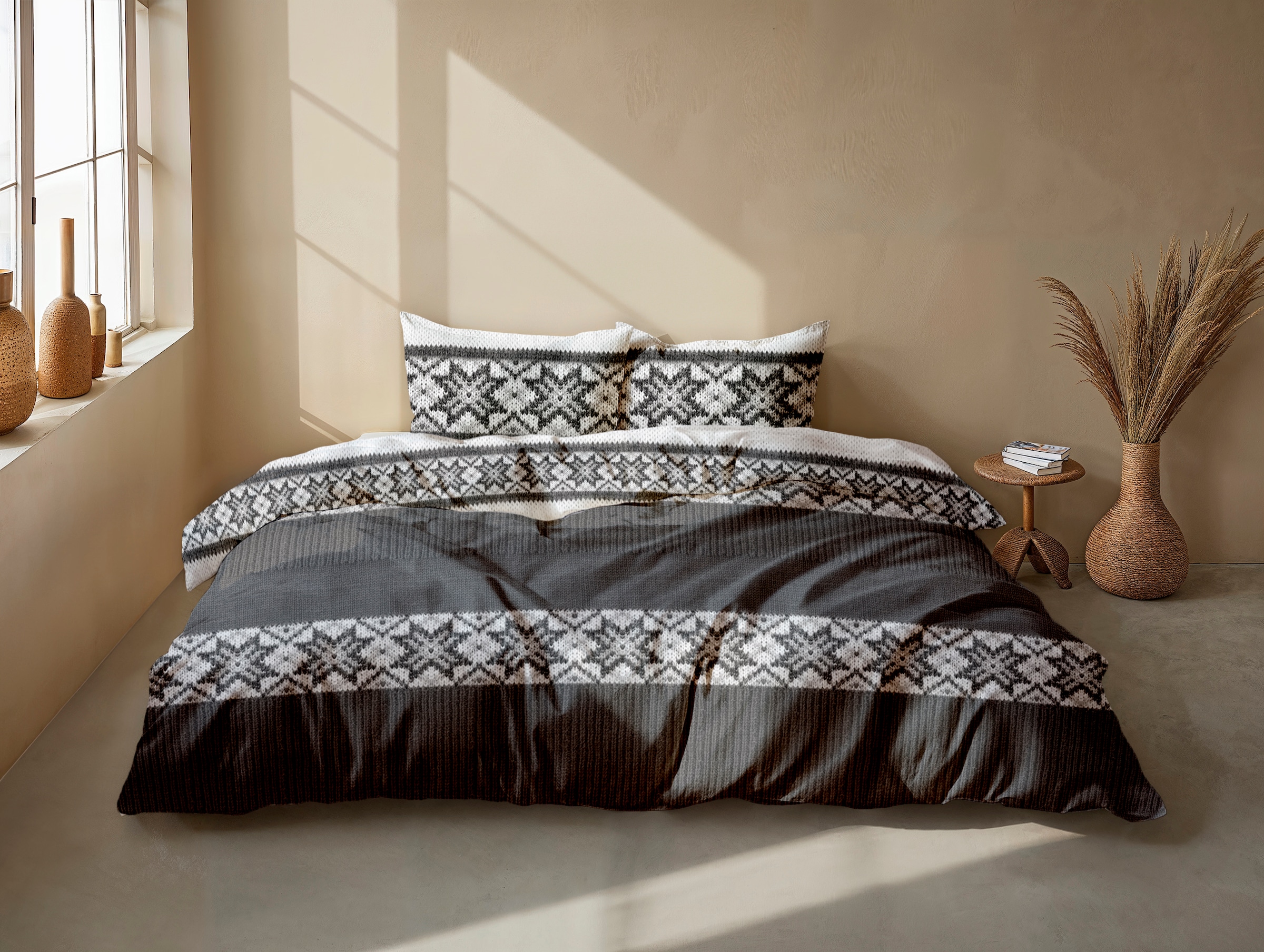 ZO HOME Bettwäsche »Zohome Bettwäsche Baumwolle-Flanell Anika« 2 Bettwäsche aus 100% Baumwolle, hochwertige Flanell, ab 135x200 cm.