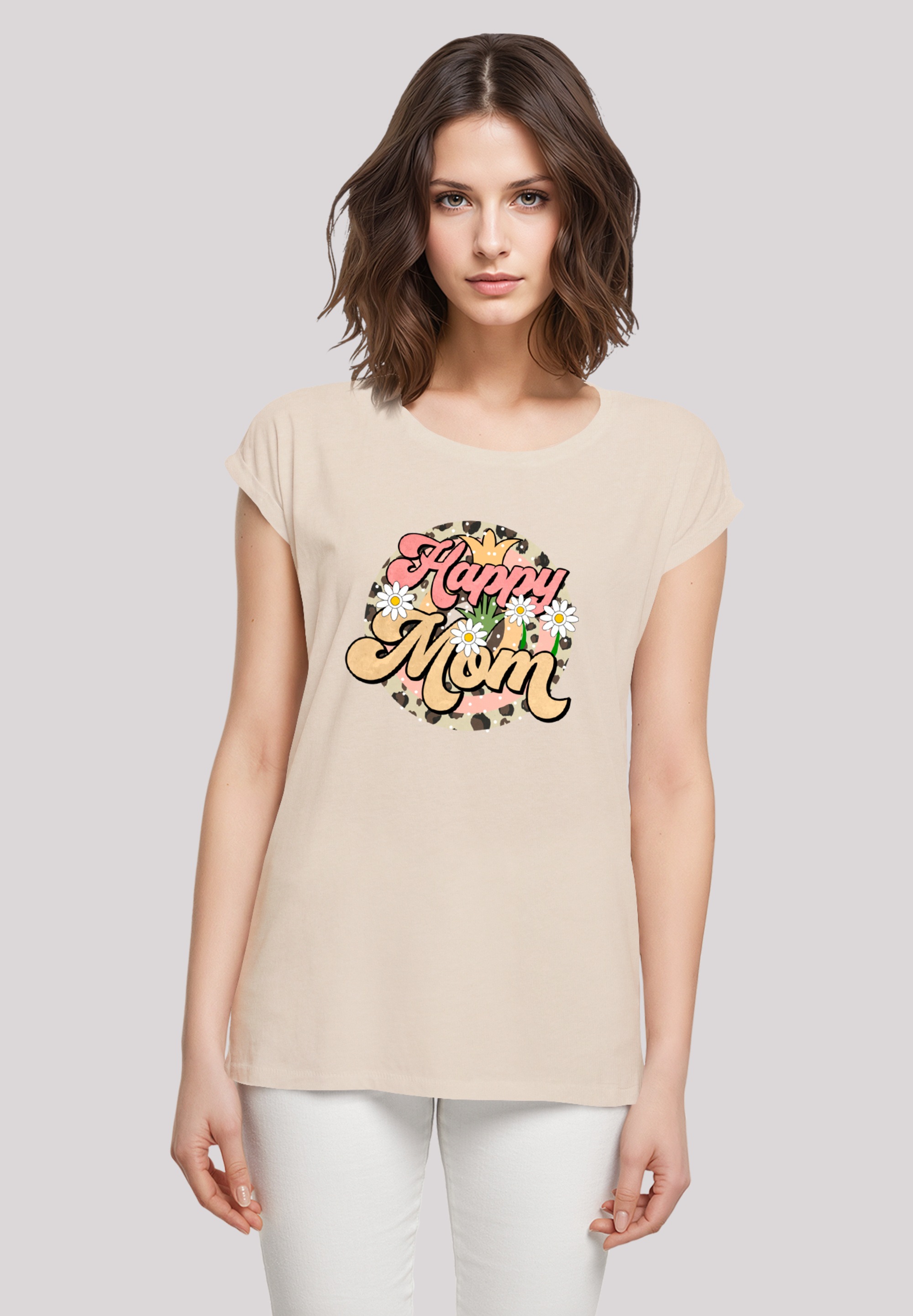 F4NT4STIC T-Shirt »Mothers Day Floral Design Happy Mom«, Premium Qualität