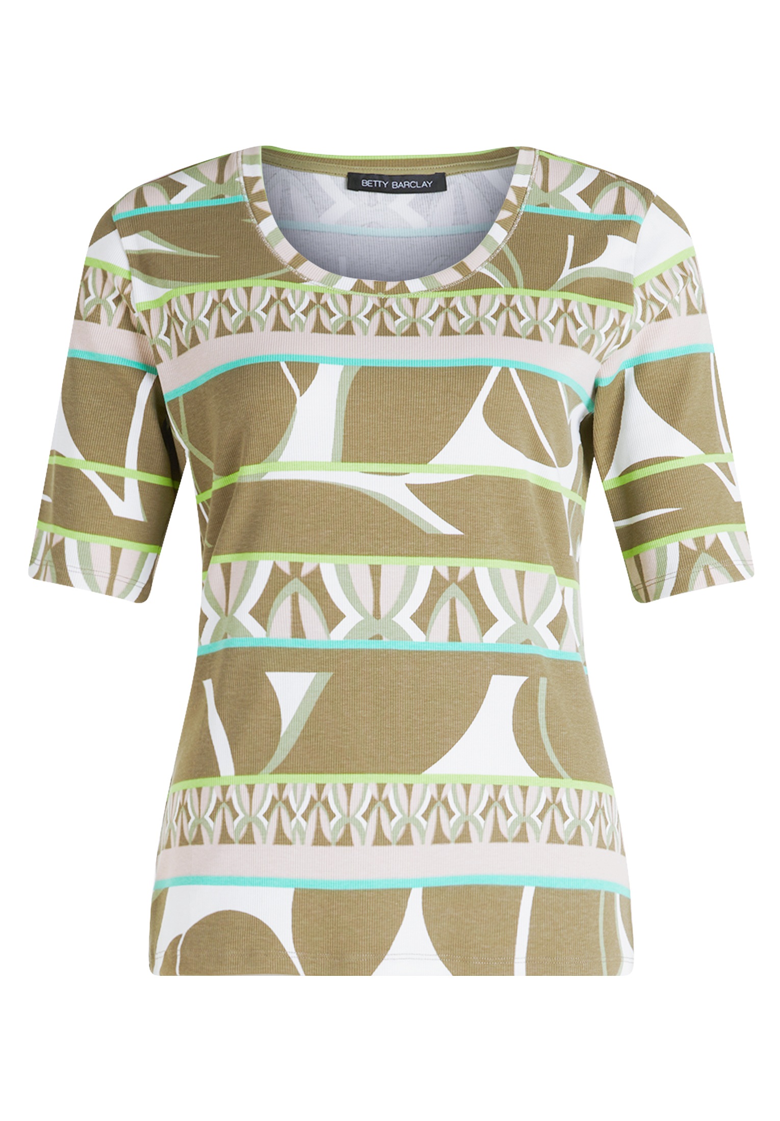 Betty Barclay Kurzarmshirt "Betty Barclay Damen Basic Shirt mit Rippenstruk günstig online kaufen