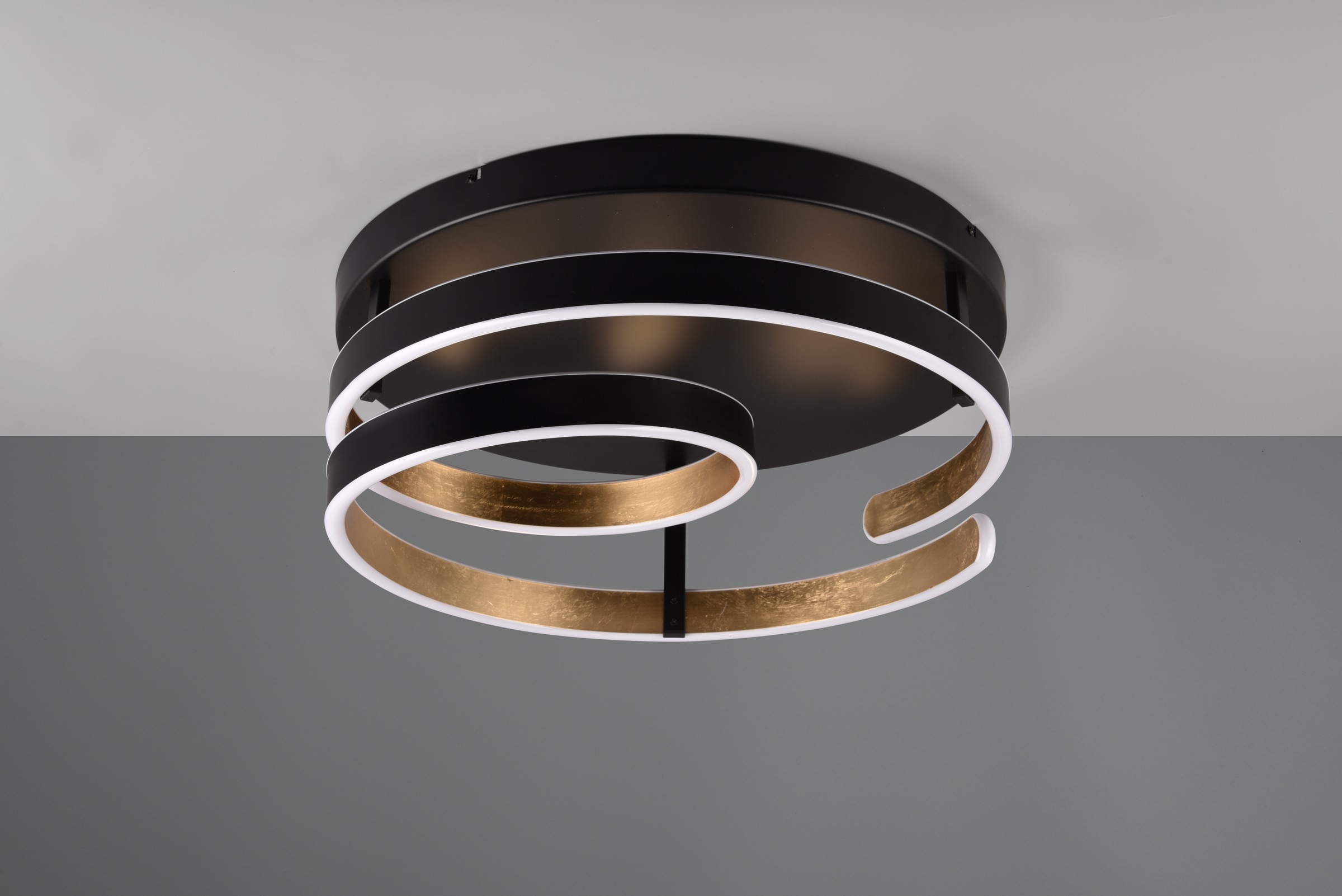 TRIO Leuchten LED Deckenleuchte »MARNIE, spiralförmige LED Deckenlampe indirektes Licht warmweiß 3000K«, 1 flammig, Leuchtmittel LED-Board | LED fest integriert, 6800 Lumen Ø 55cm 3 Stufen dimmbar über Wandschalter Wohnzimmer LED