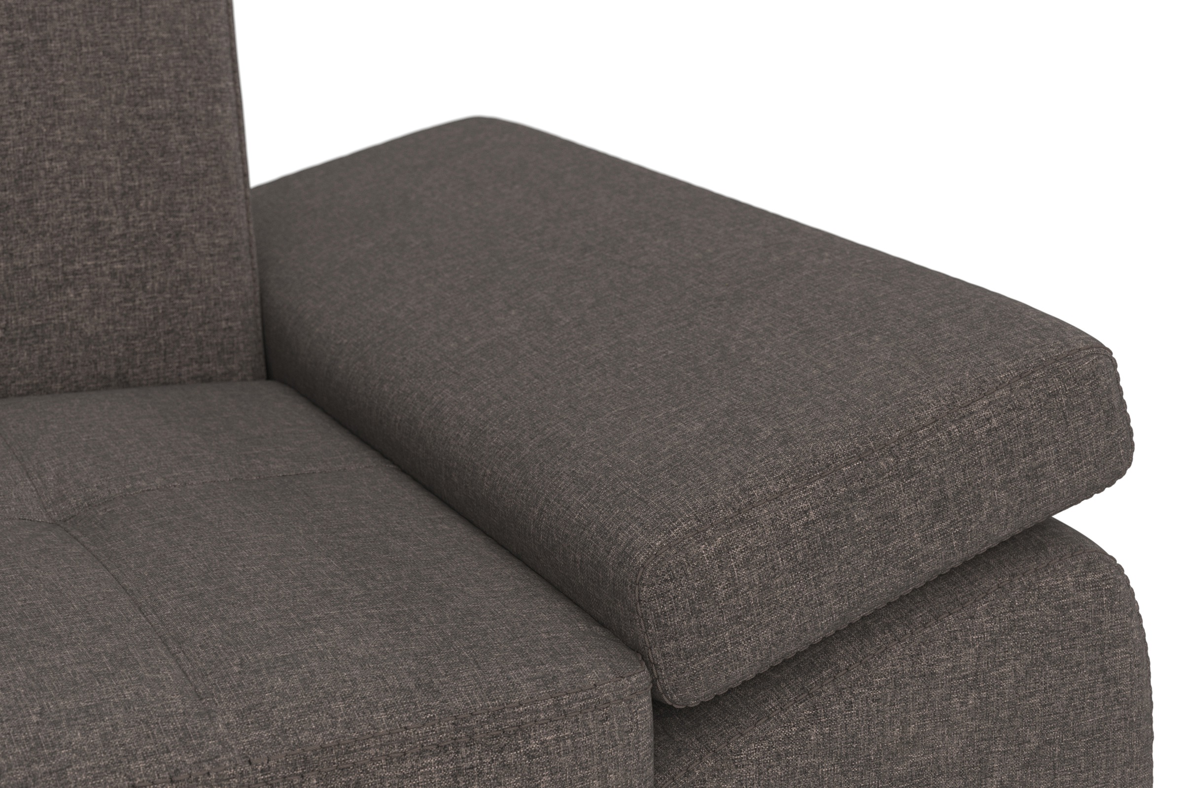 DOMO collection Ecksofa »Capelo L-Form«, mit Armteilverstellung, wahlweise mit Bettfunktion, Federkern
