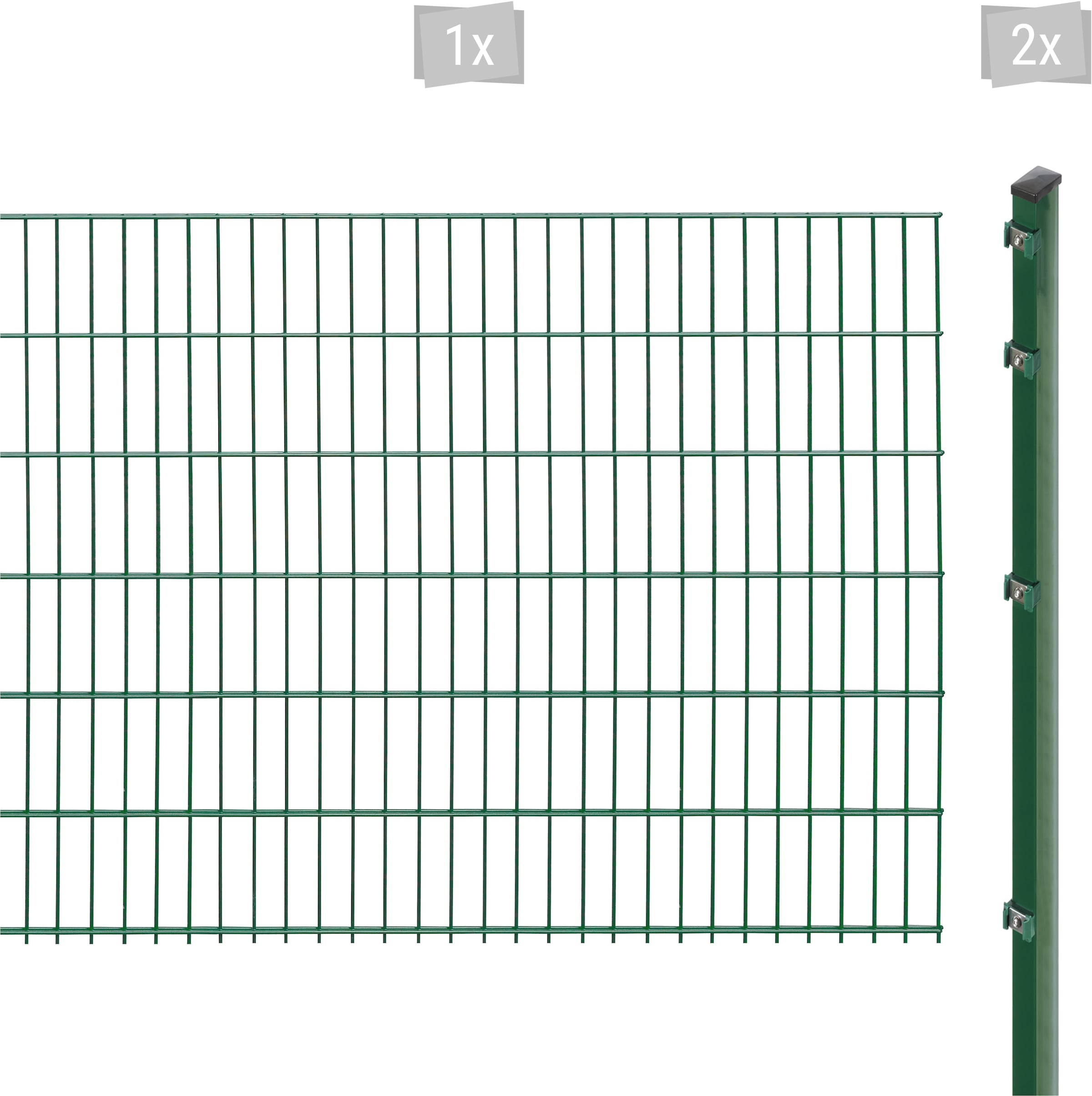 Doppelstabmattenzaun »EXCLUSIVE 123 zum Einbetonieren«, Zaunhöhe 123 cm, Zaunlänge 2 -...