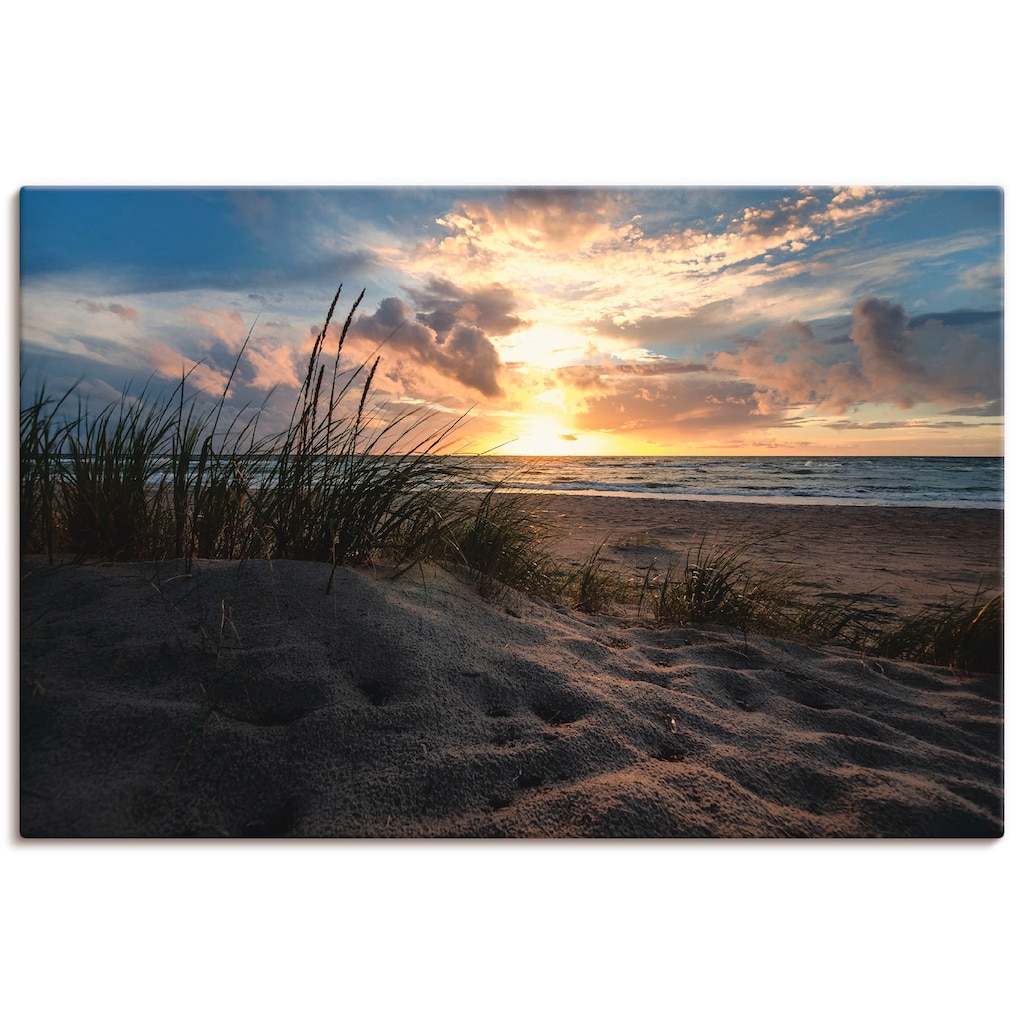 Artland Wandbild »Sonnenuntergang an der Ostsee«, Strand, (1 St.)
