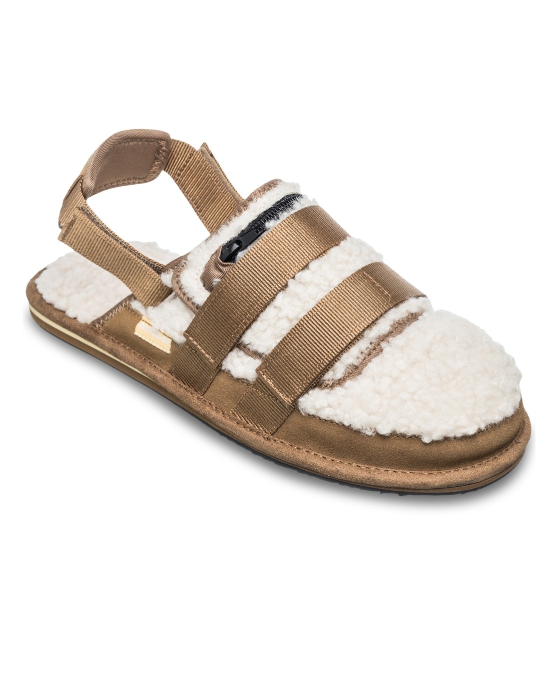 QUIKSILVER Herren Sandale "After Session Mule", Gr. 12ermine, Obermaterial: Textil, Leder, Reißverschluss – Futter: Textil – Laufsohle: Gummi, Schuhe