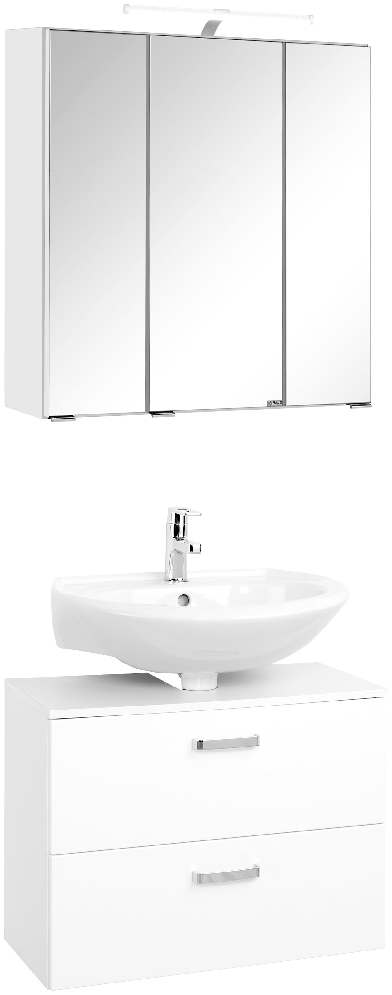 welltime Badmöbel-Set "Dorina" 2 Stk. tlg. Breite 60 cm, Spiegelschrank mit günstig online kaufen