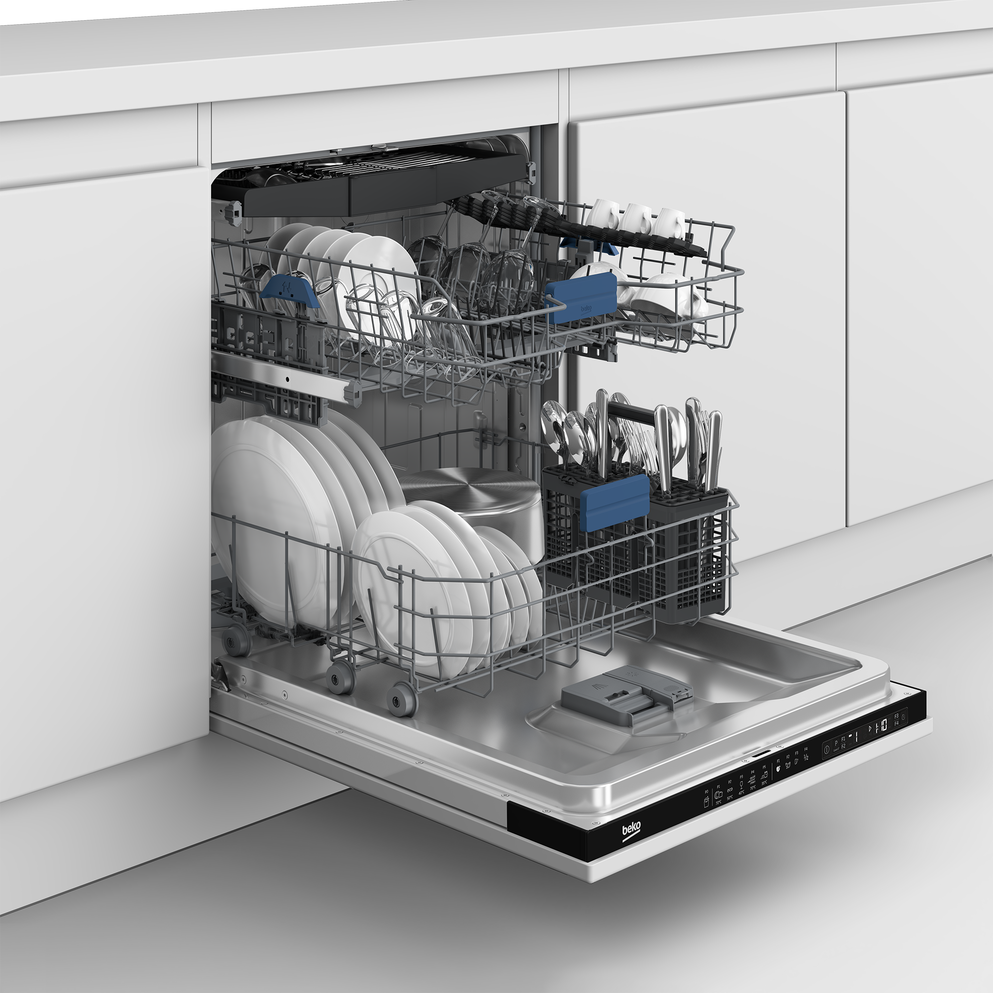 BEKO vollintegrierbarer Geschirrspüler »BDIN25530 7624091677«, 15 Maßgedecke, Watersafe+